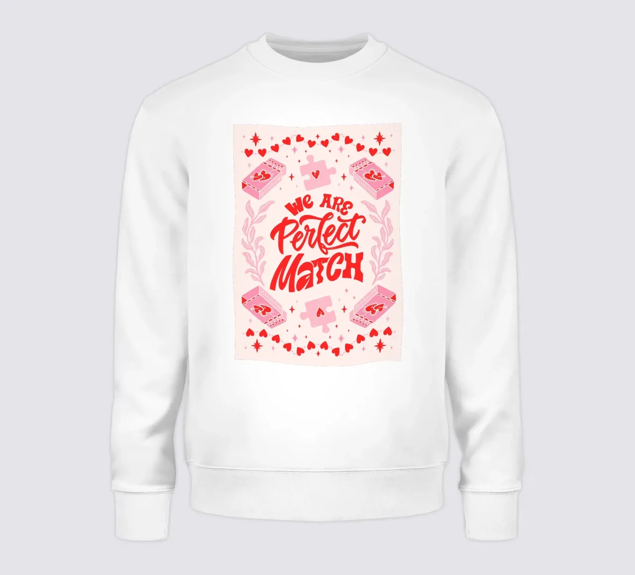 Stampa d'arte d'amore "Perfect Match" - San Valentino & Playful felpa da ClubArt
