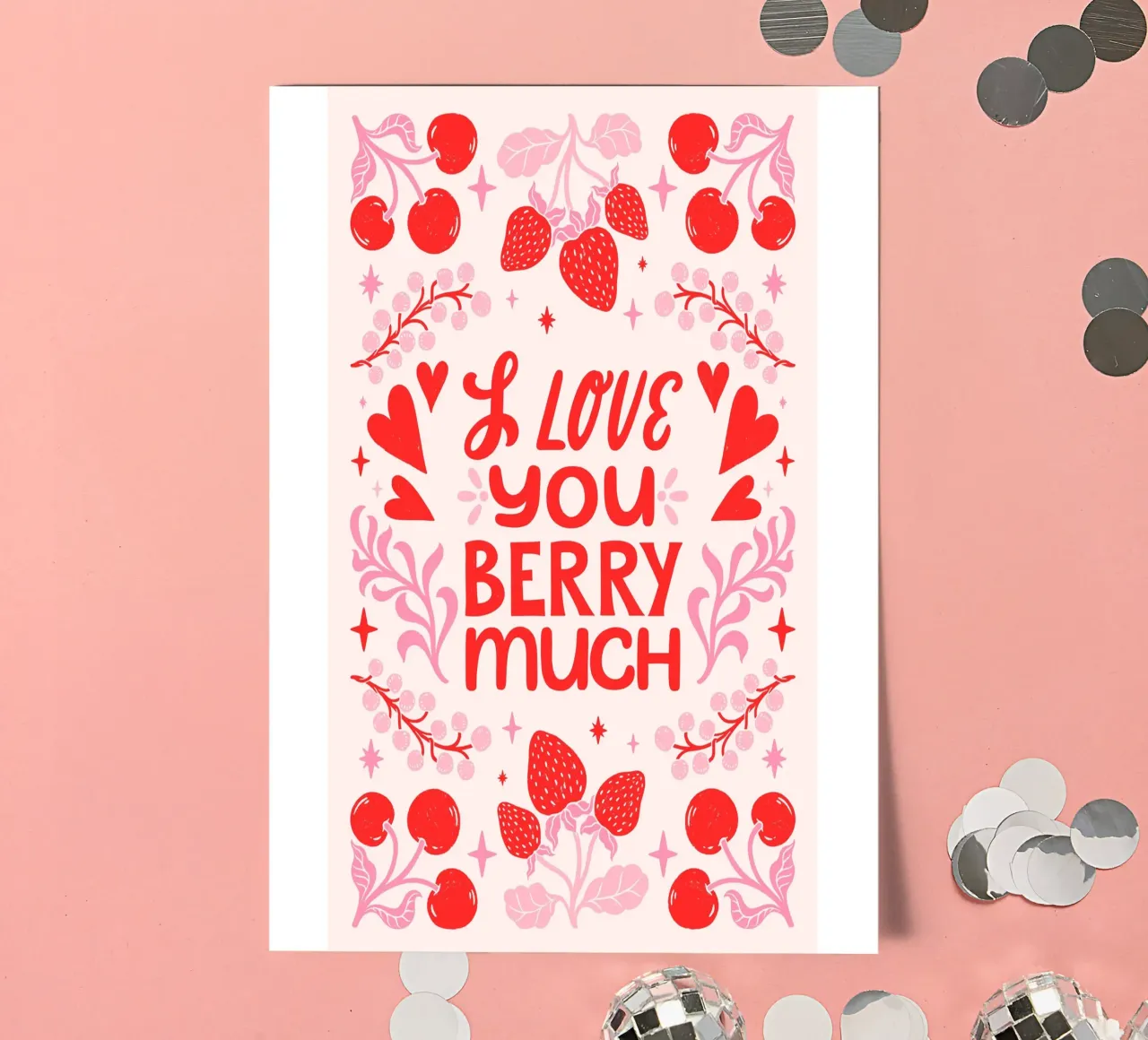 "Ich liebe dich so sehr" Frucht-Wortspiel-Kunst - süß und verspielt Stickerbogen von ClubArt