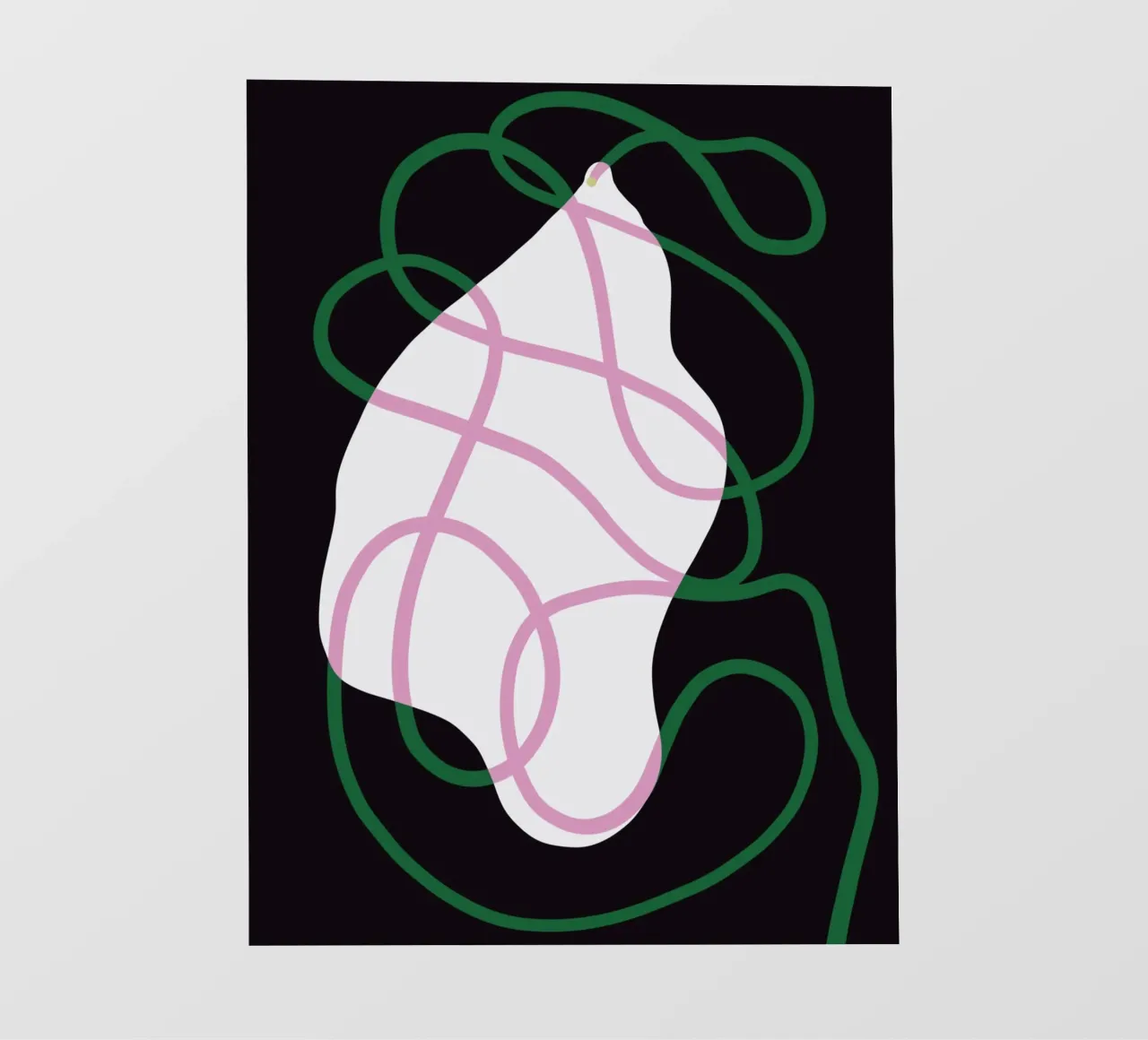 Tessuto bianco e corde verdi telo in pvc da Little Dean