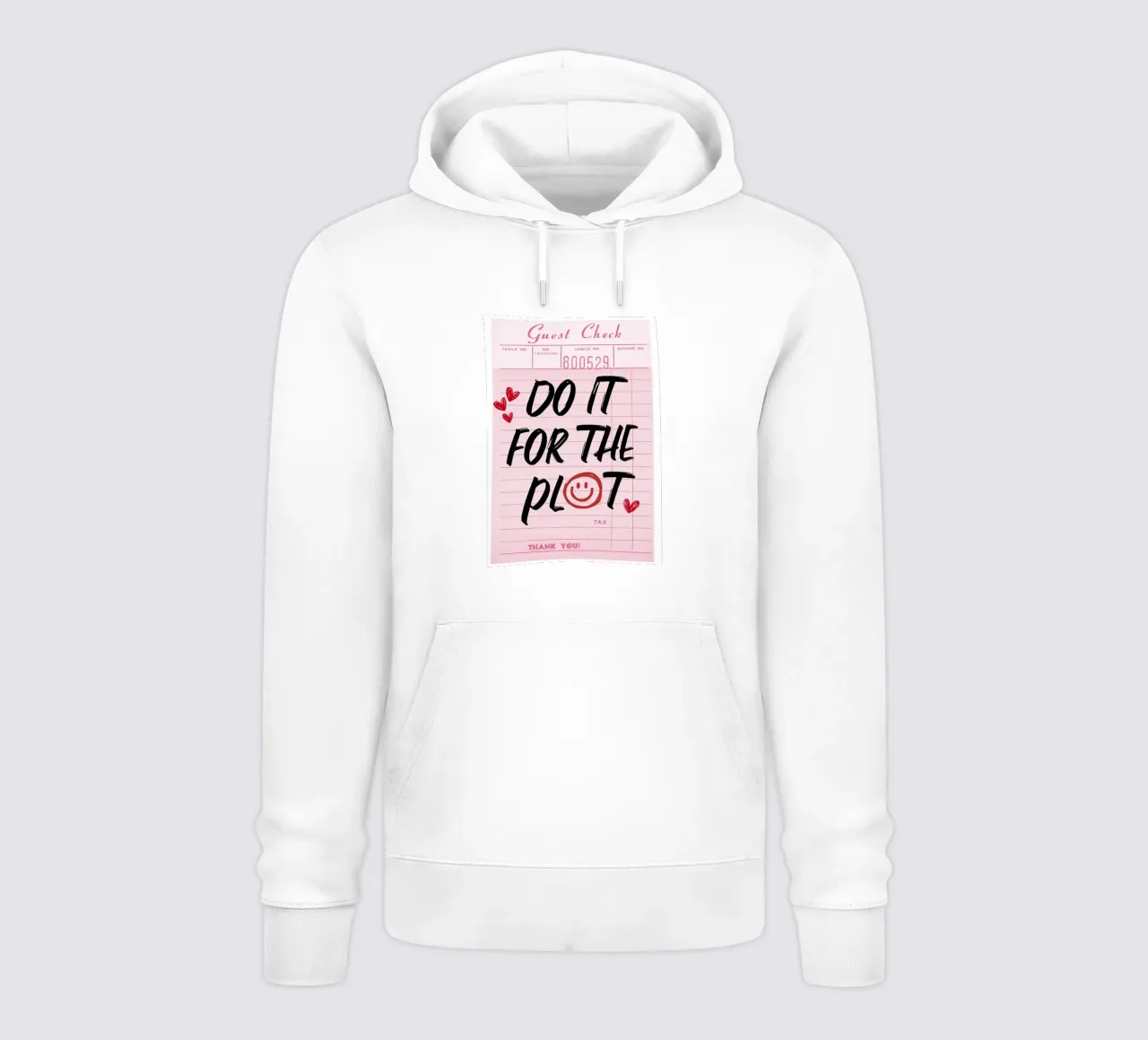 "Do It For The Plot" Retro Guest Check Art - Witty & Bold sweat à capuche de ClubArt