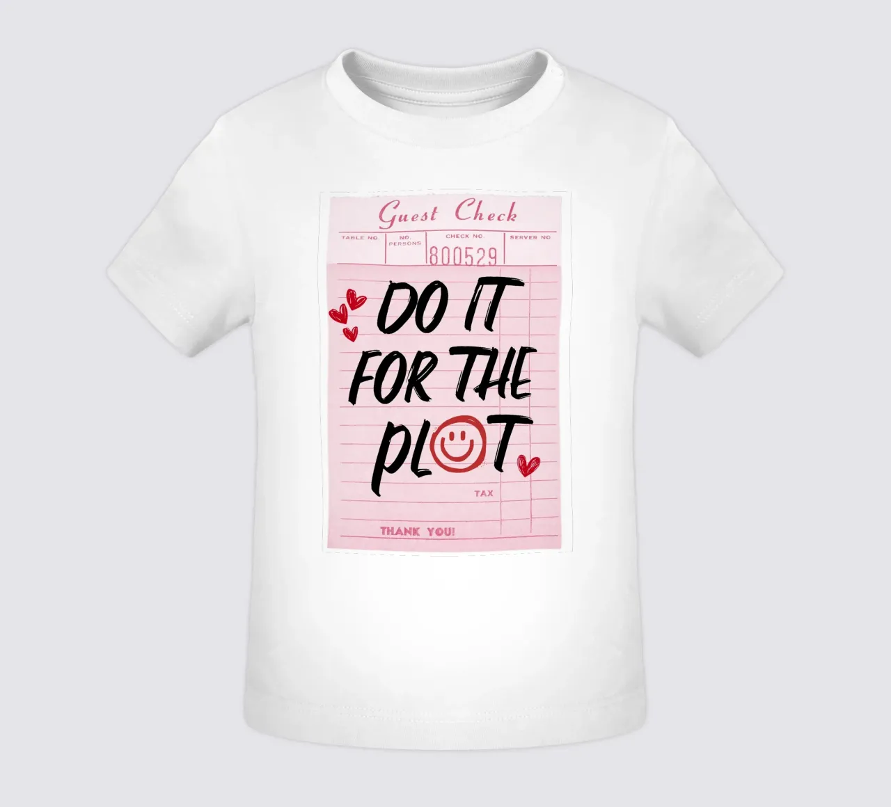 "Do It For The Plot" Retro Guest Check Art - Witty & Bold t-shirt pour bébé de ClubArt