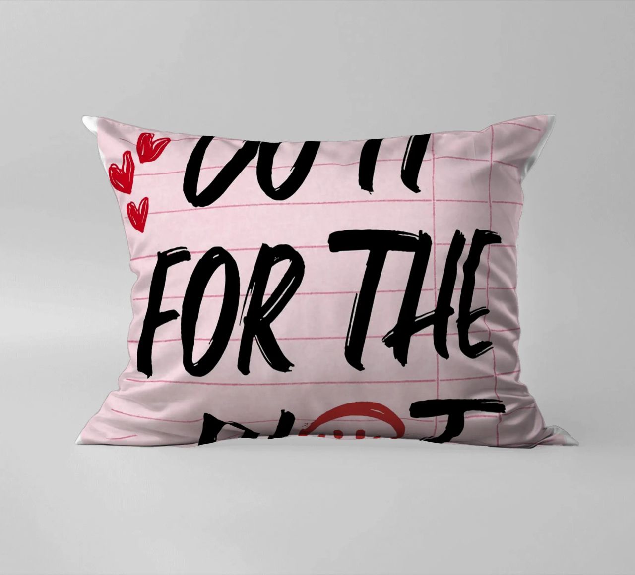 "Do It For The Plot" Retro Guest Check Art - Witty & Bold decorative cushion by ClubArt
