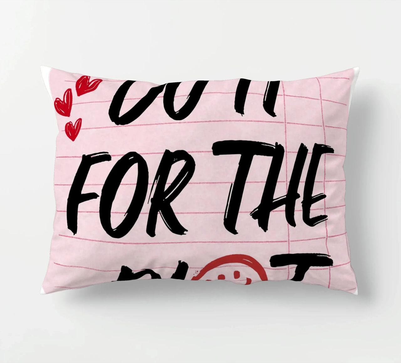 "Do It For The Plot" Retro Guest Check Art - Witty & Bold decorative cushion by ClubArt