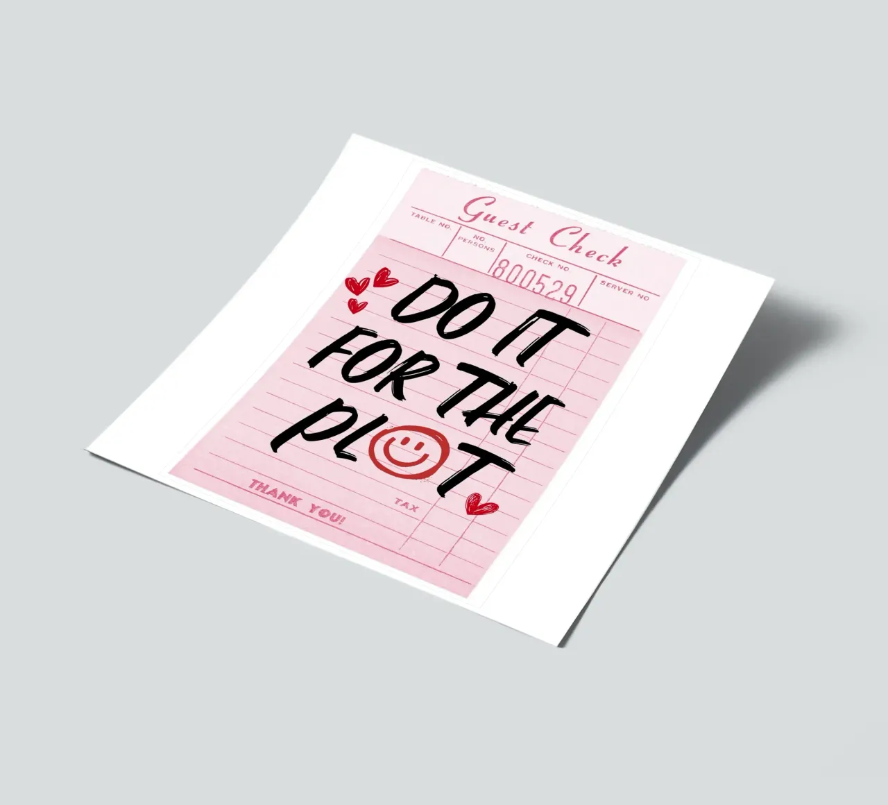 "Do It For The Plot" Retro-Gästescheck-Kunst - witzig und frech Stickerbogen von ClubArt