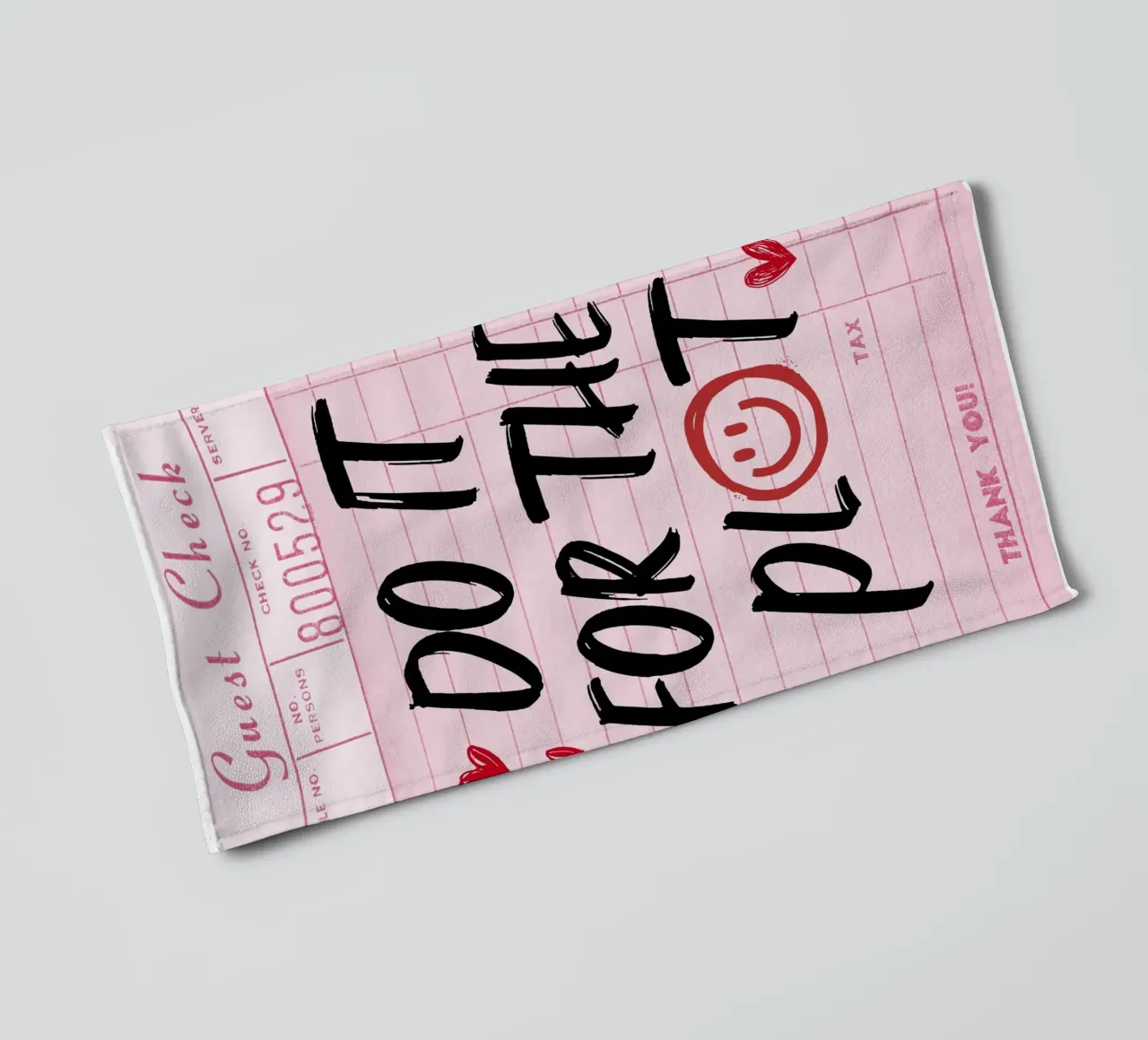 "Doe het voor de plot" Retro gastenkaart - geestig en brutaal badhanddoek van ClubArt
