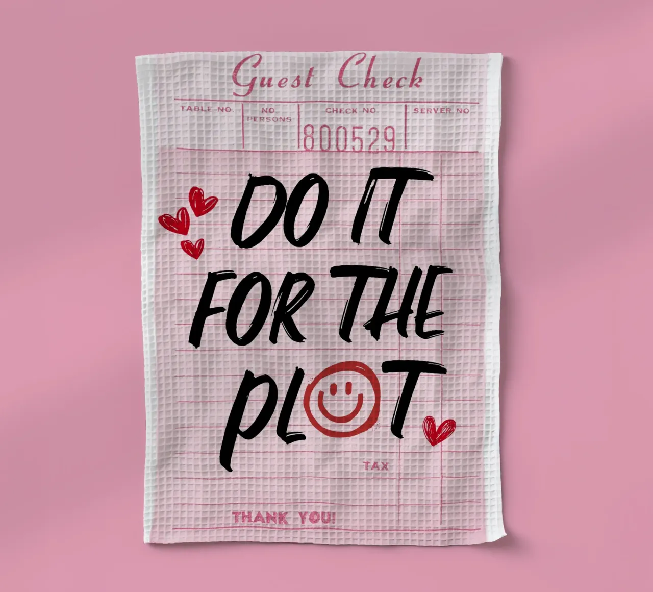 "Do It For The Plot" Retro-Gästescheck-Kunst - witzig und frech Geschirrtuch von ClubArt