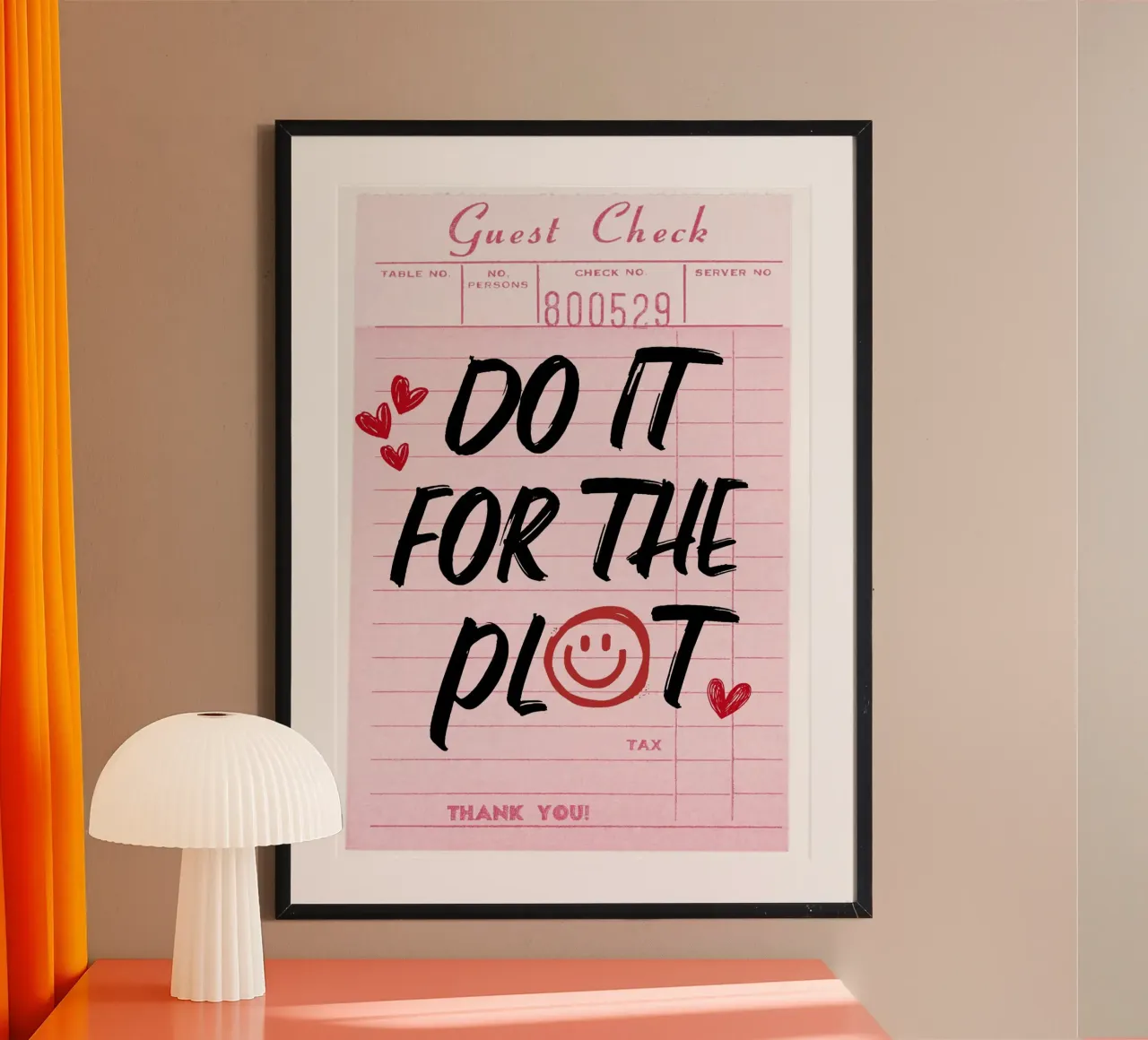 "Do It For The Plot" Retro-Gästescheck-Kunst - witzig und frech Hahnemühle von ClubArt