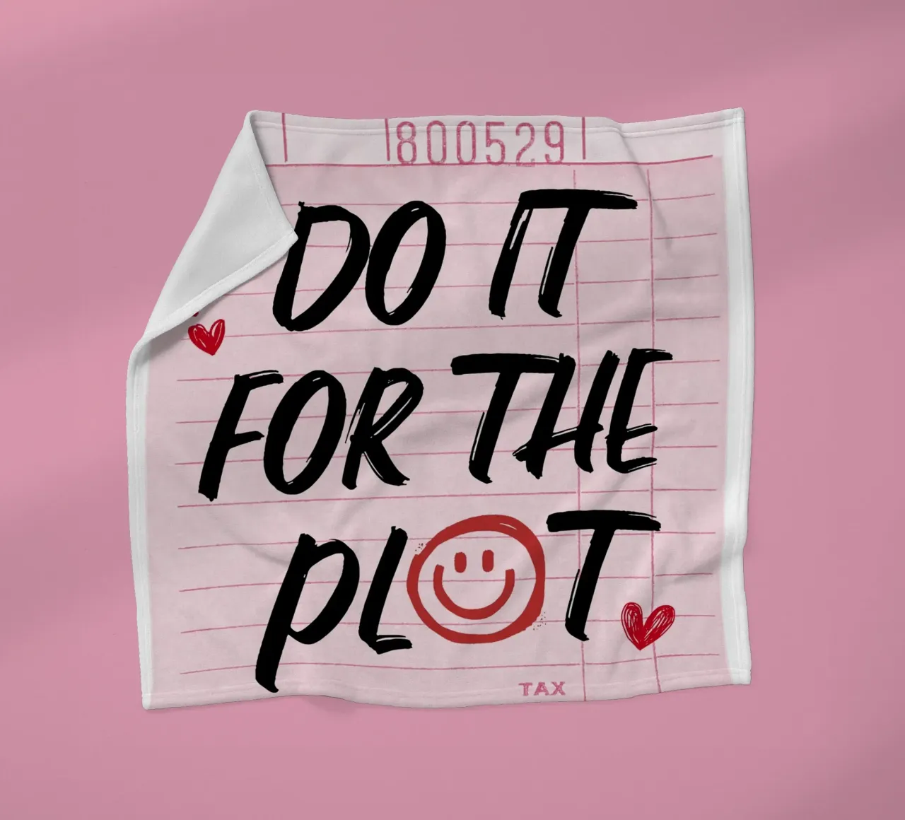 "Do It For The Plot" Retro-Gästescheck-Kunst - witzig und frech Fleecedecke von ClubArt