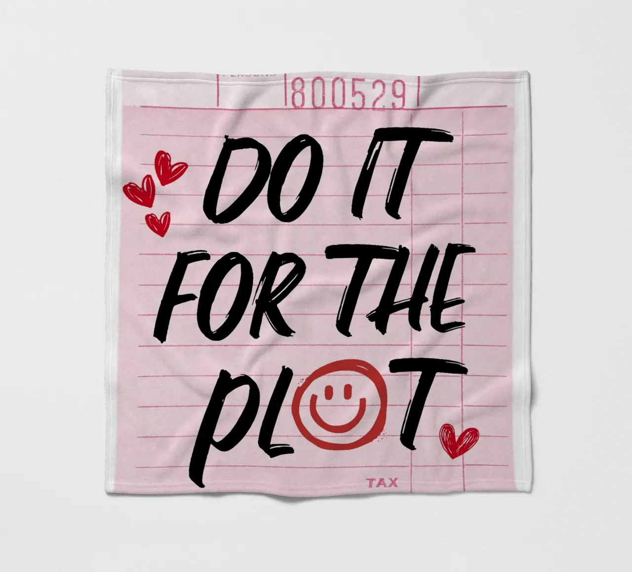 "Do It For The Plot" Retro-Gästescheck-Kunst - witzig und frech Fleecedecke von ClubArt