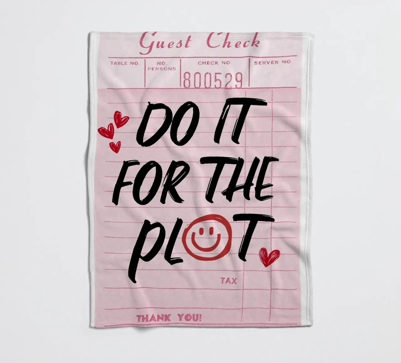 "Do It For The Plot" Retro-Gästescheck-Kunst - witzig und frech Fleecedecke von ClubArt