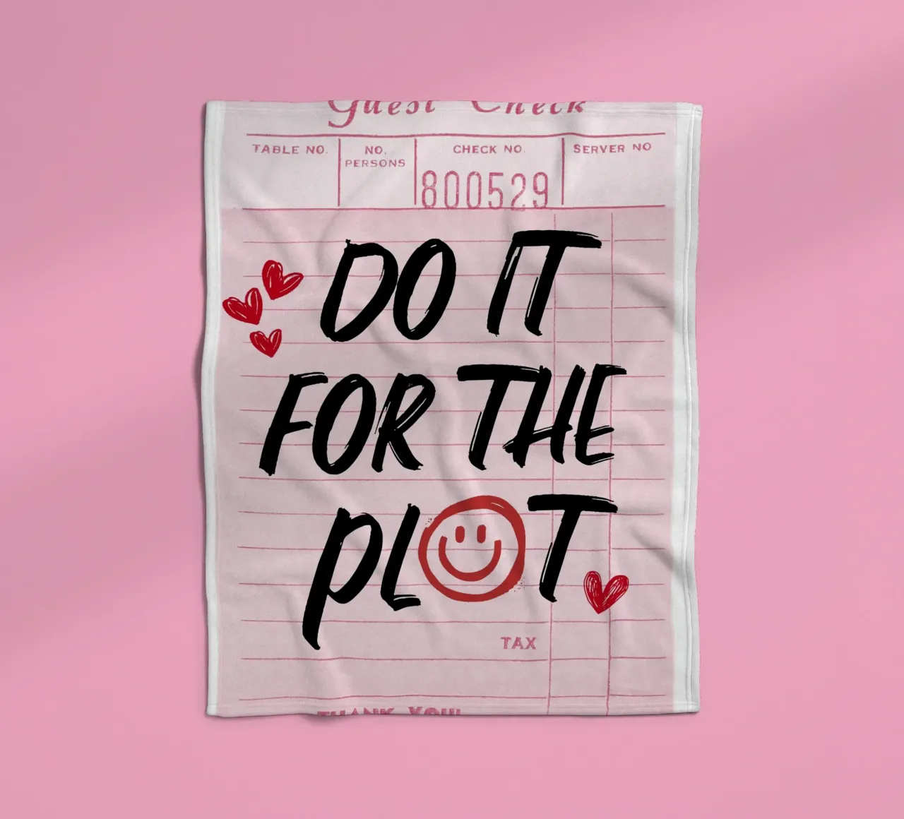"Do It For The Plot" Retro-Gästescheck-Kunst - witzig und frech Fleecedecke von ClubArt