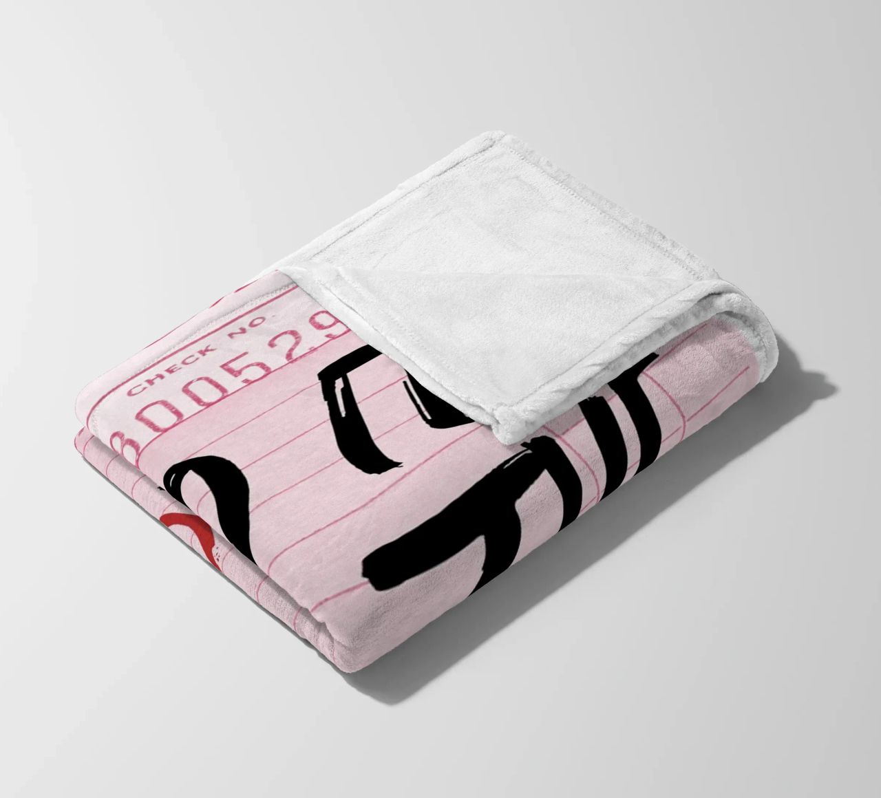 "Do It For The Plot" Retro Guest Check Art - Witty & Bold fleece blanket by ClubArt
