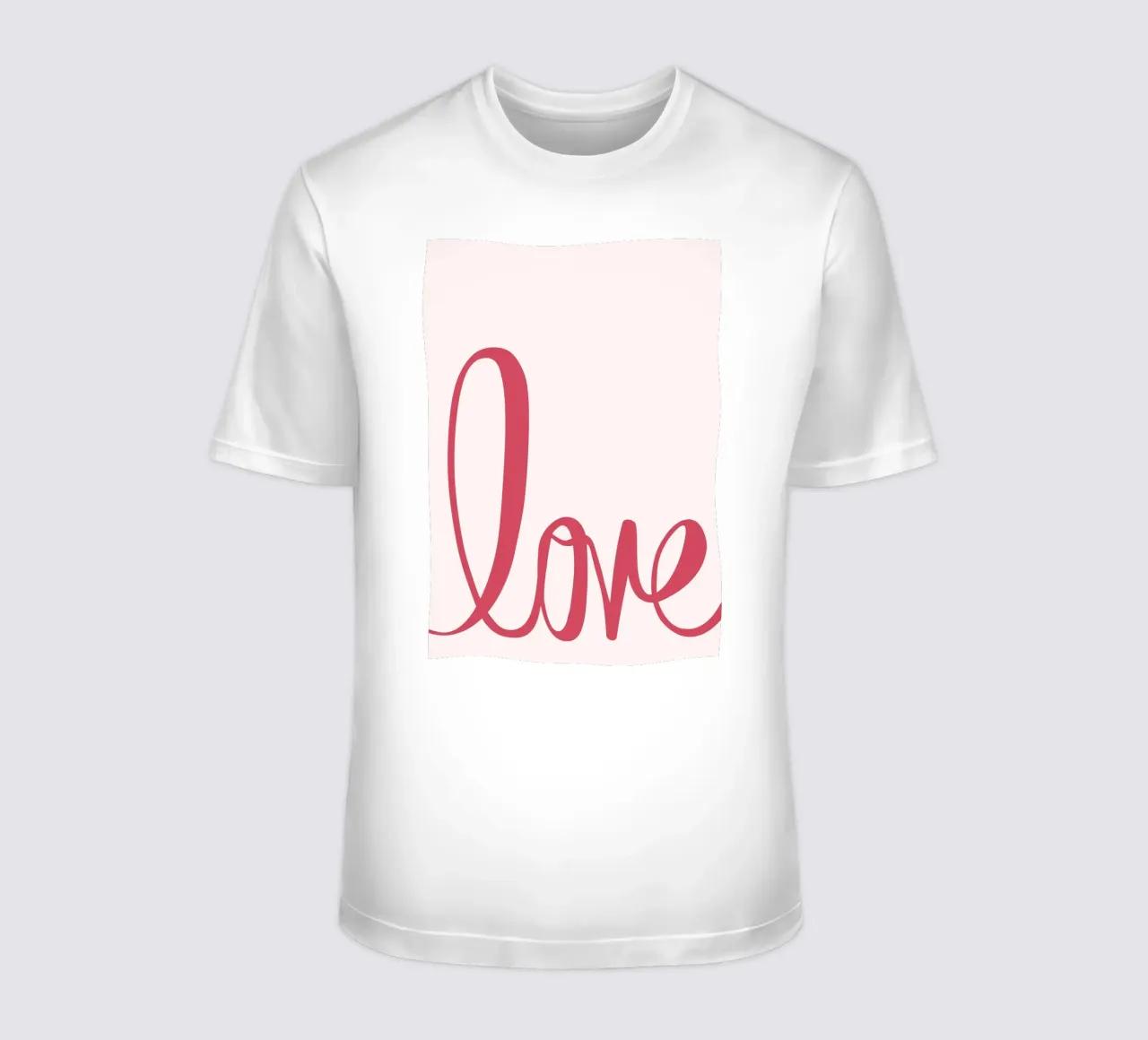 Kunstdruk "Love" Elegant Script - Minimalistisch & Romantisch t-shirt van ClubArt