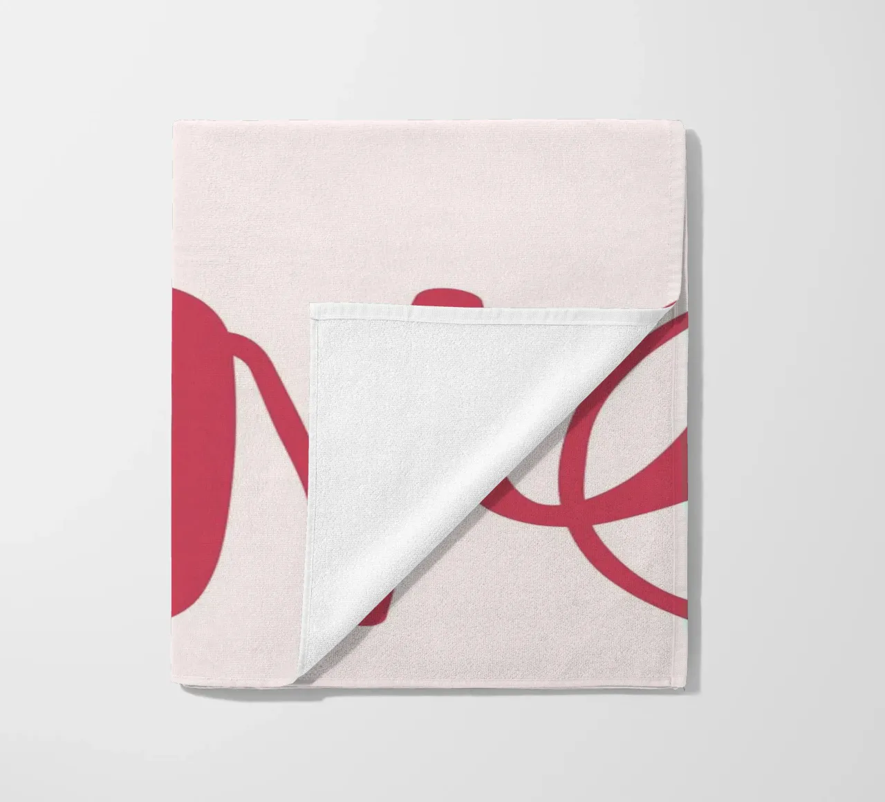 Kunstdruk "Love" Elegant Script - Minimalistisch & Romantisch strandhanddoek van ClubArt