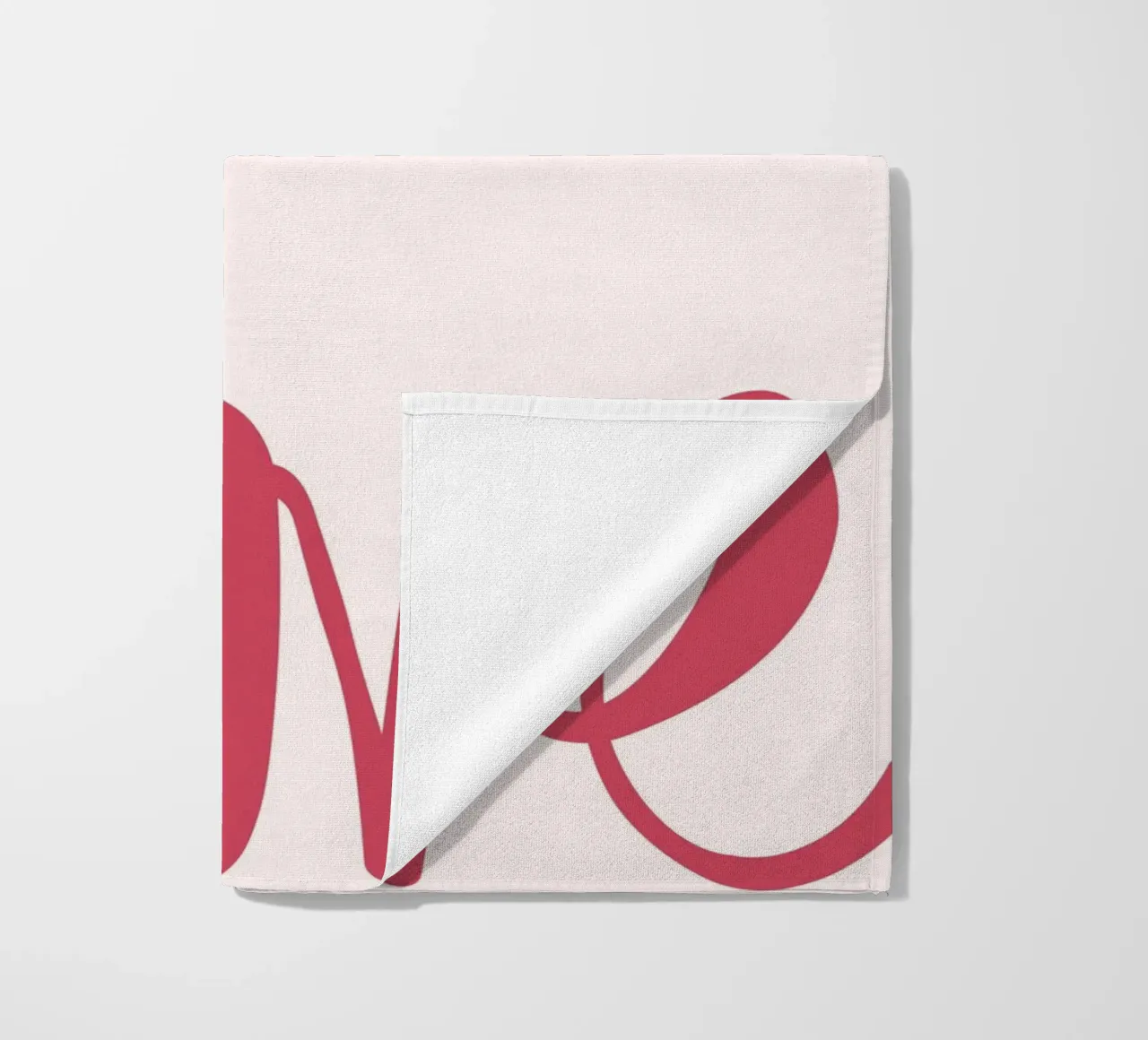 Kunstdruk "Love" Elegant Script - Minimalistisch & Romantisch strandhanddoek van ClubArt