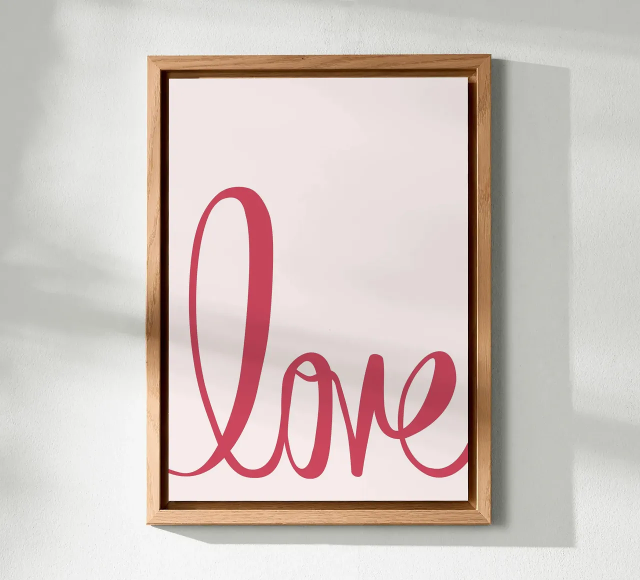 "Love" Elegant Script Art Print - Minimalist & Romantic alu-dibond by ClubArt