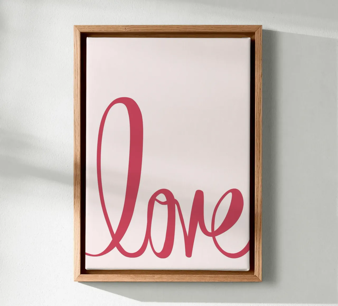 "Liebe" Elegantes Skript Kunstdruck - Minimalistisch & Romantisch Leinwand von ClubArt