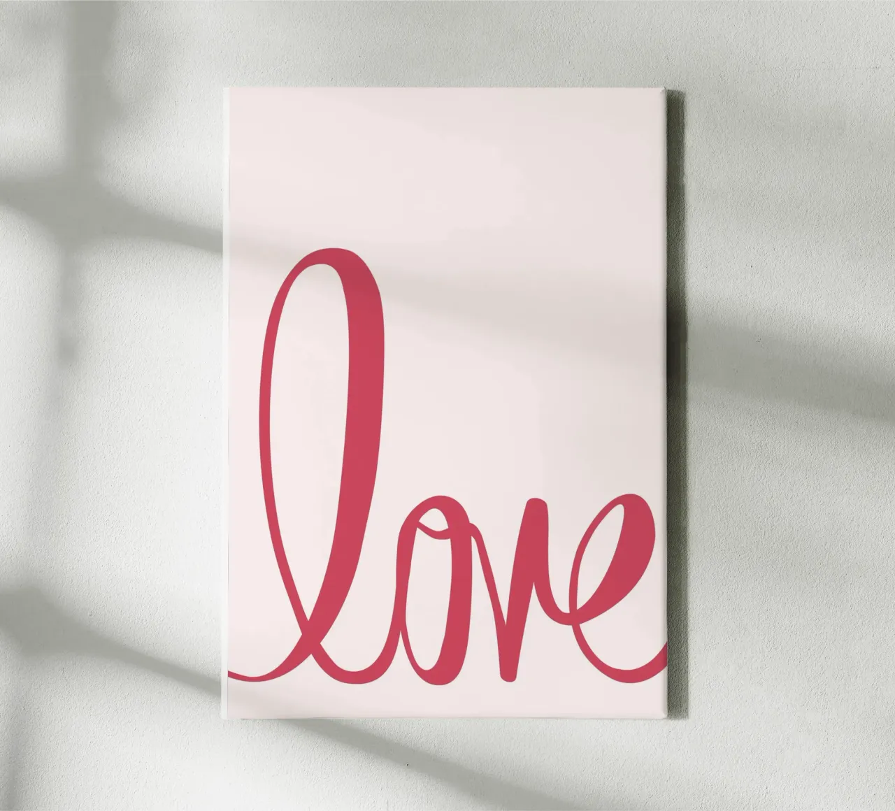 Kunstdruk "Love" Elegant Script - Minimalistisch & Romantisch canvas van ClubArt