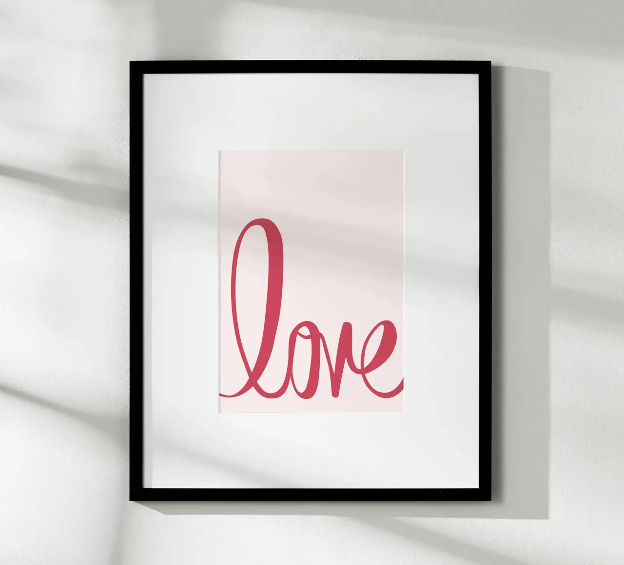 Kunstdruk "Love" Elegant Script - Minimalistisch & Romantisch hahnemühle van ClubArt