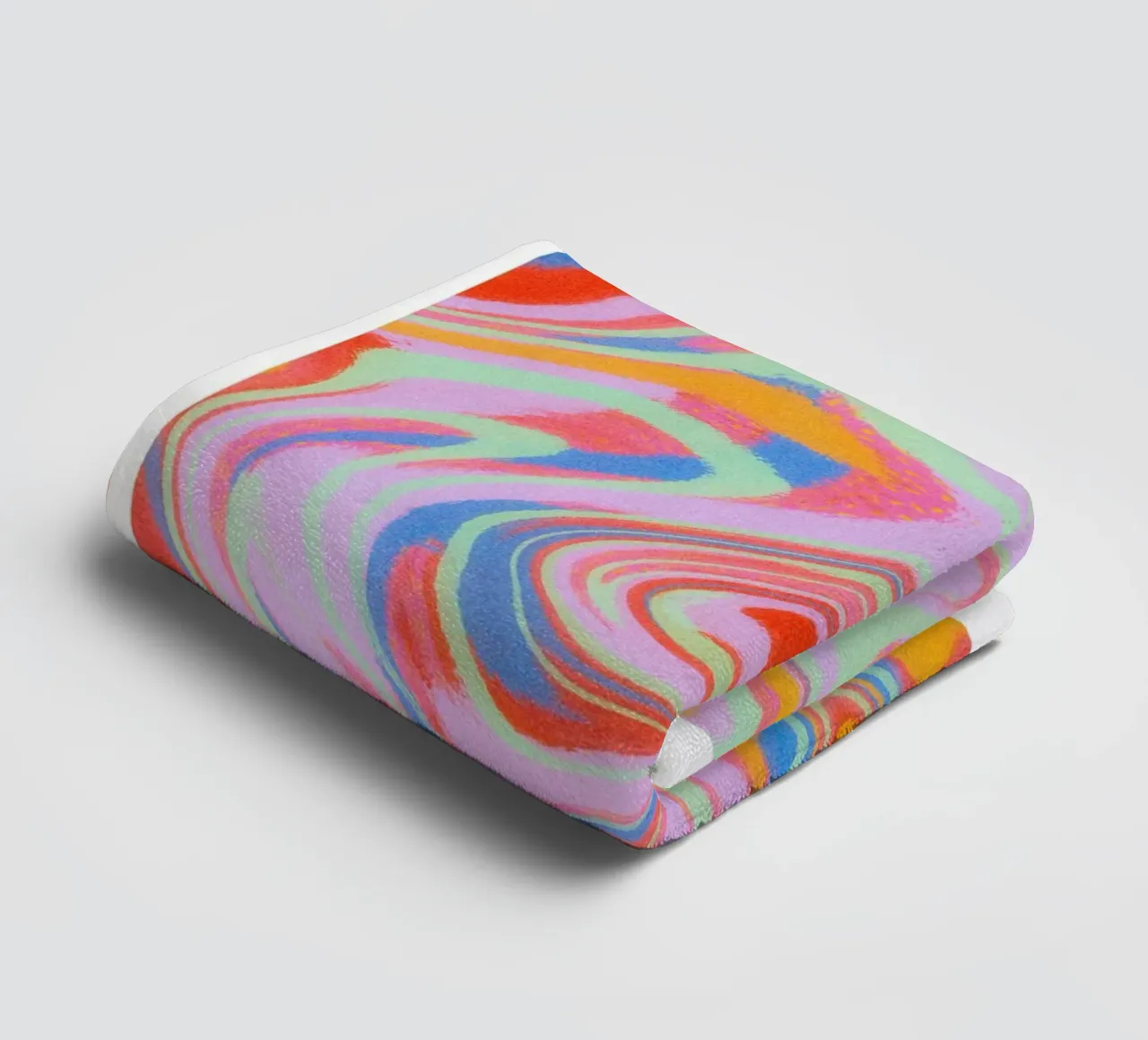 "Just Like Heaven" Swirl Abstract Art - Psychedelic & Bold towel by ClubArt