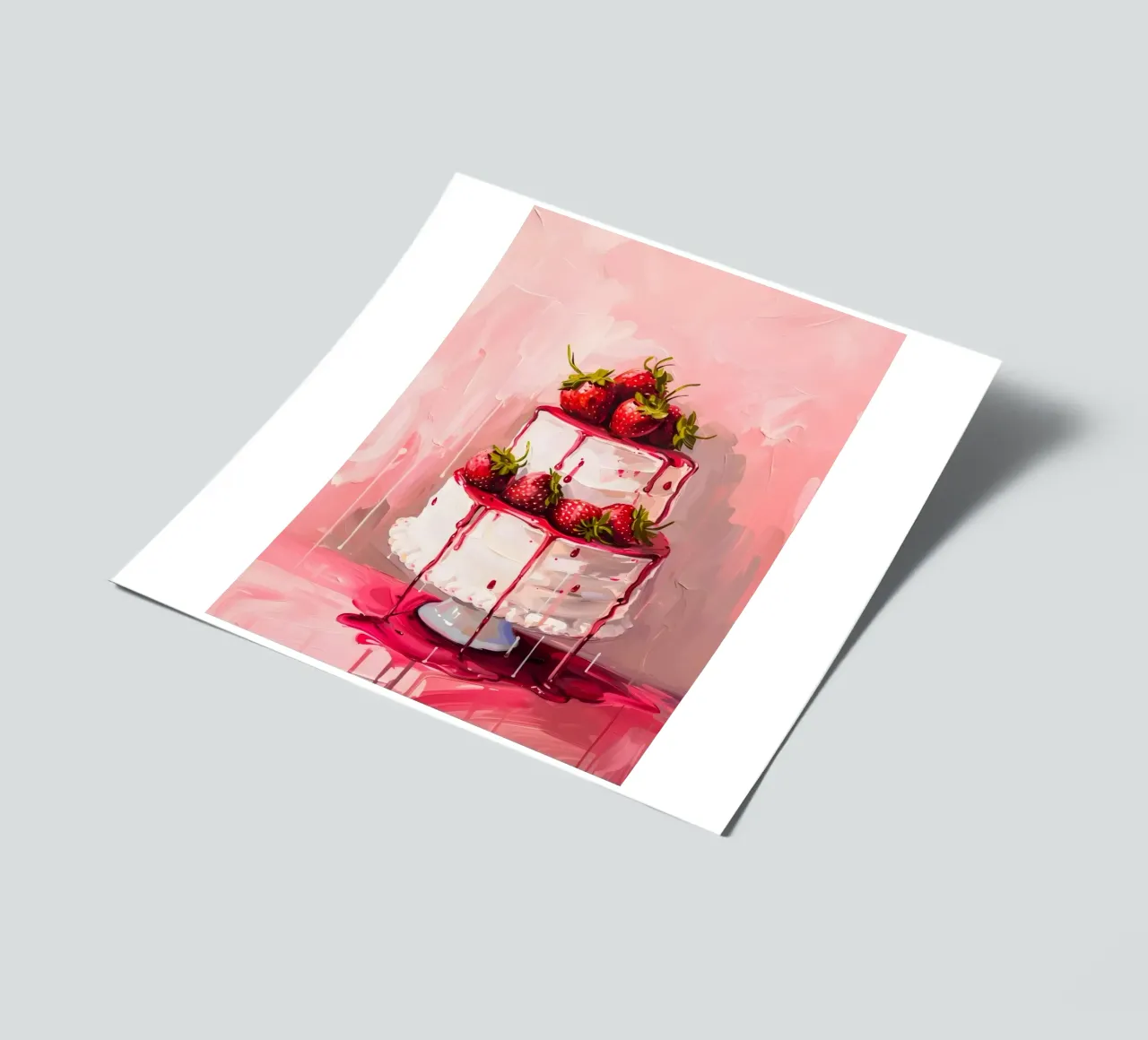 "Erdbeer-Tropfkuchen" Pop-Art-Druck - Sweet & Lush Stickerbogen von ClubArt