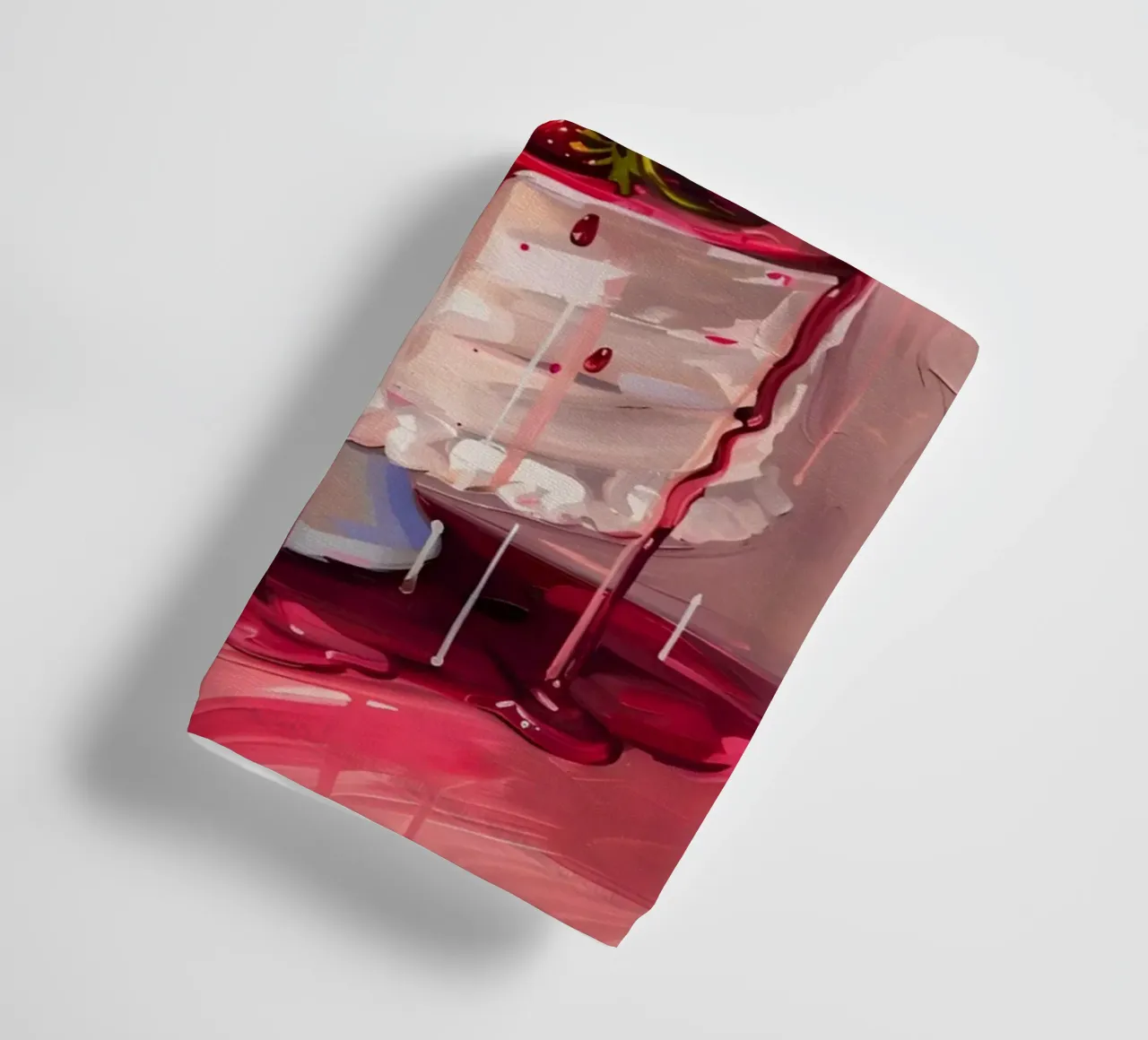Pop-art print "Aardbeien druppeltaart" - Sweet & Lush badhanddoek van ClubArt