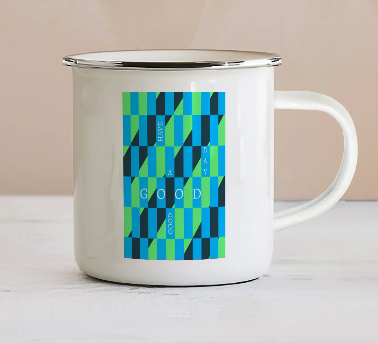 Buona giornata tazza in smalto da Little Dean