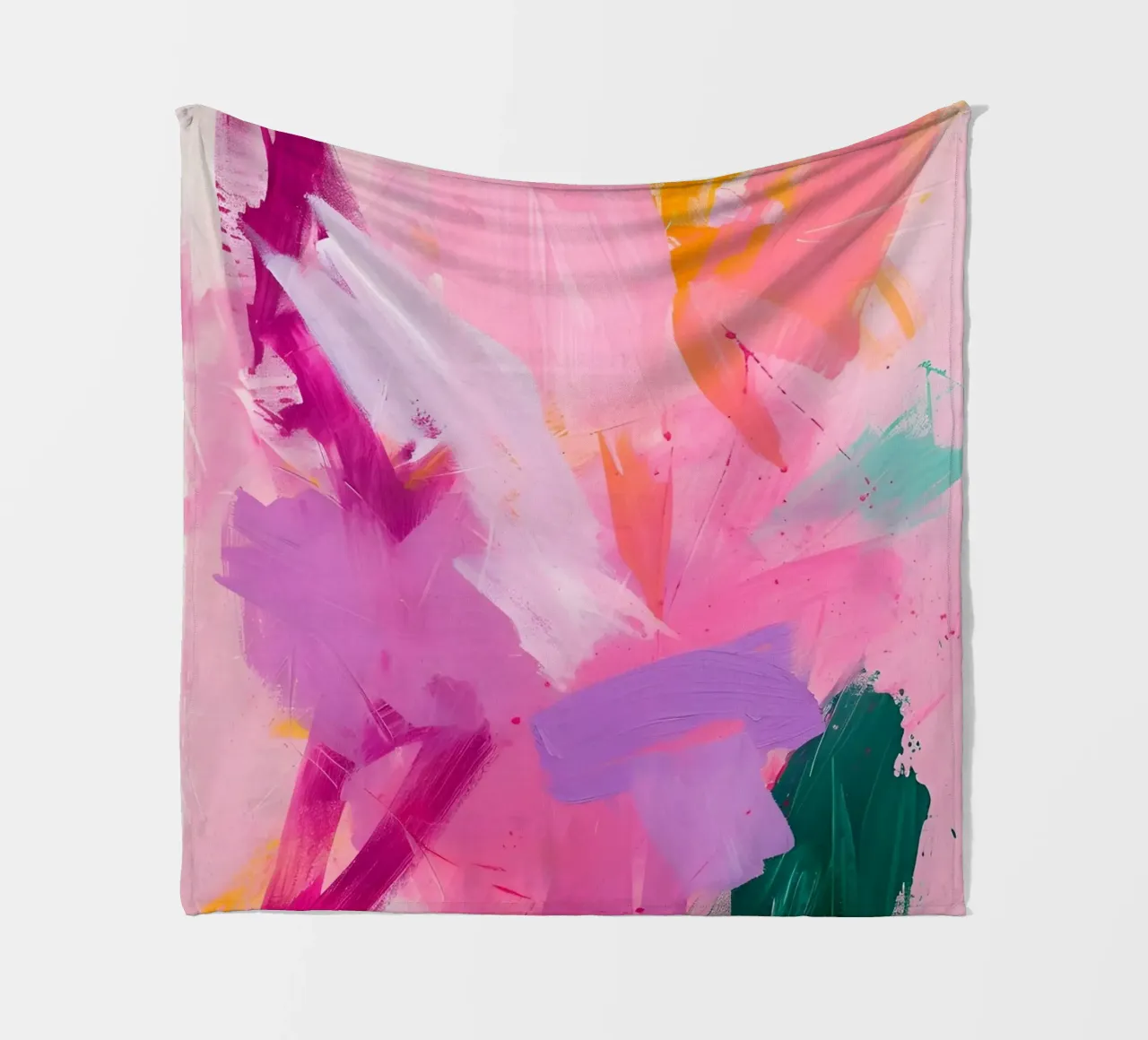 Art expressionniste abstrait "Color Splash" - Vibrant et audacieux plaid polaire de ClubArt