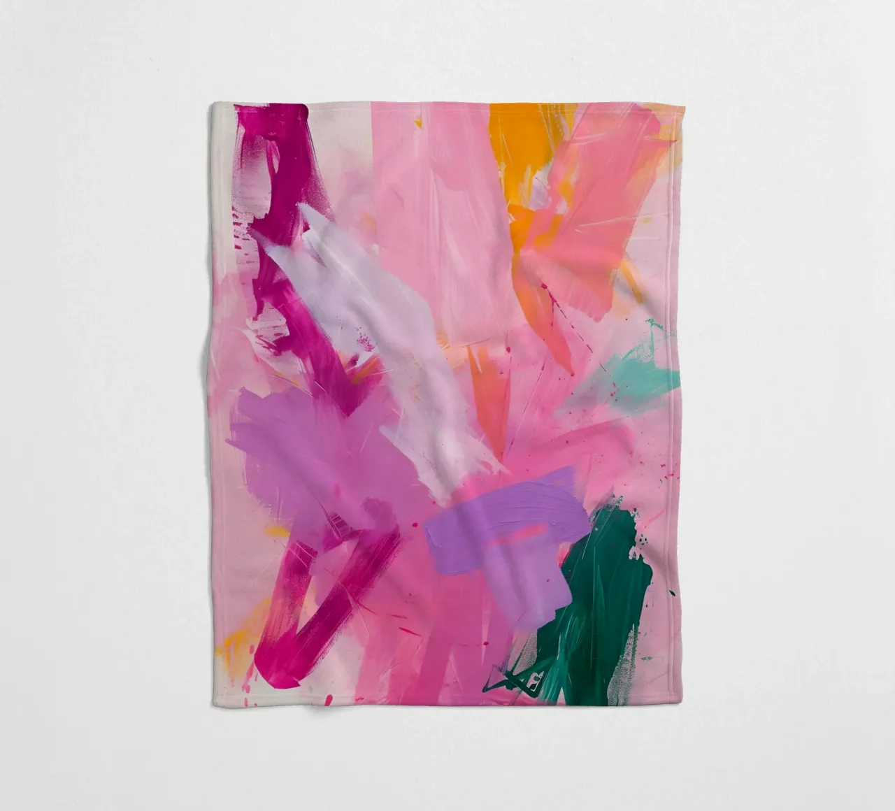 Art expressionniste abstrait "Color Splash" - Vibrant et audacieux plaid polaire de ClubArt