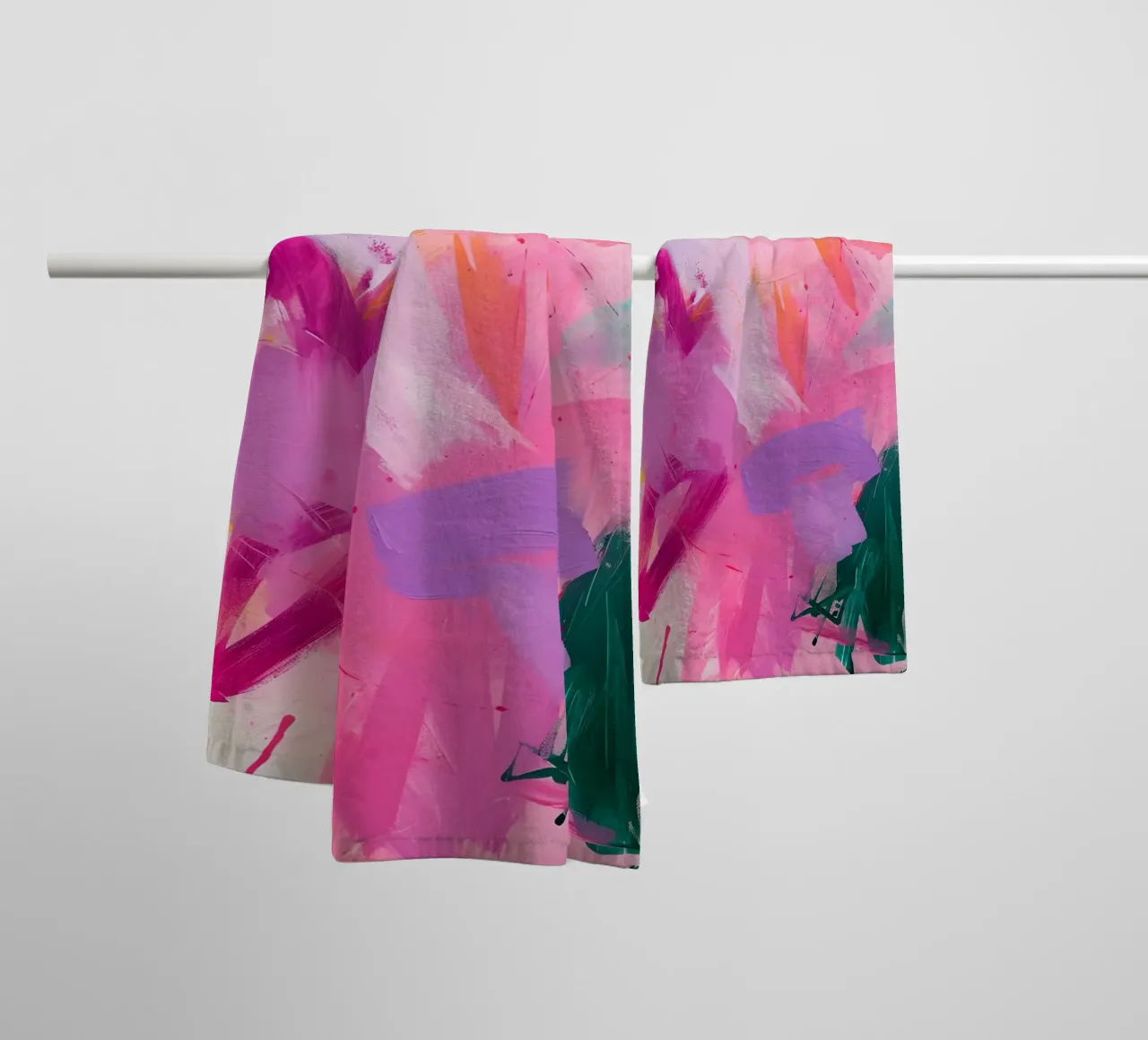 Arte espressionista astratta "Color Splash" - Vibrante e audace asciugamano da bagno da ClubArt