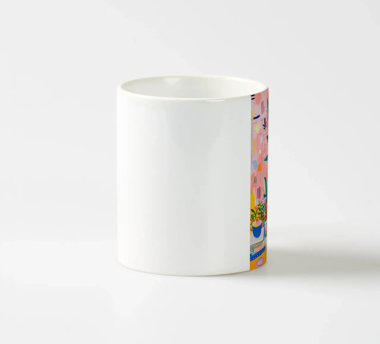 "Botanical Cafe" Levendige abstracte kunst - weelderig en eclectisch keramische mok van ClubArt