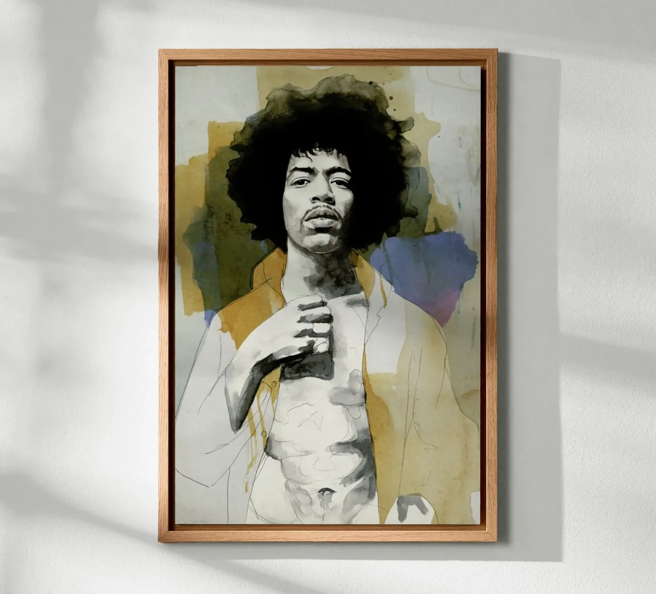 Jimi Hendrix alluminio dibond da David Diehl