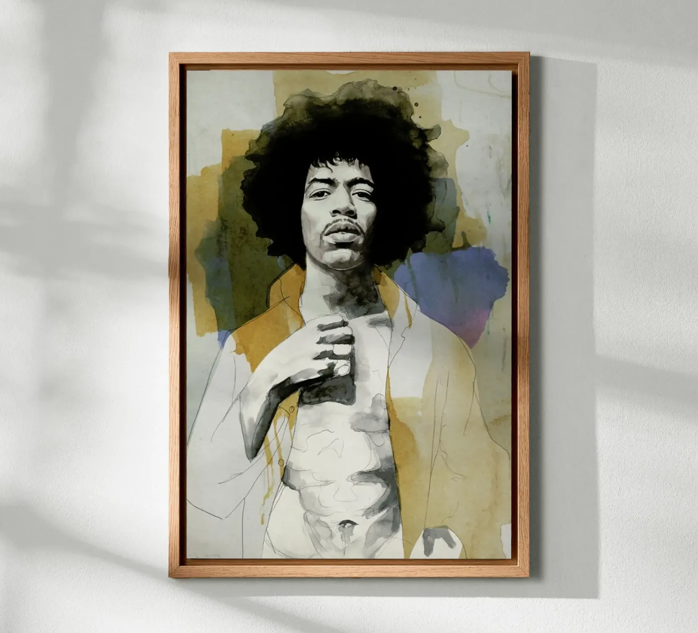 Jimi Hendrix canvas by David Diehl