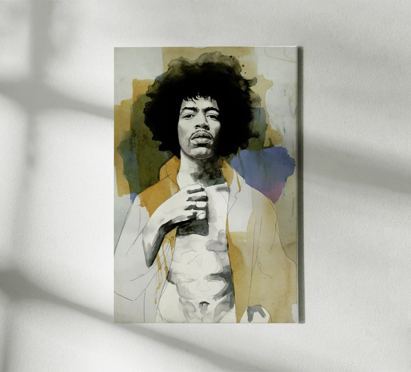 Jimi Hendrix canvas by David Diehl