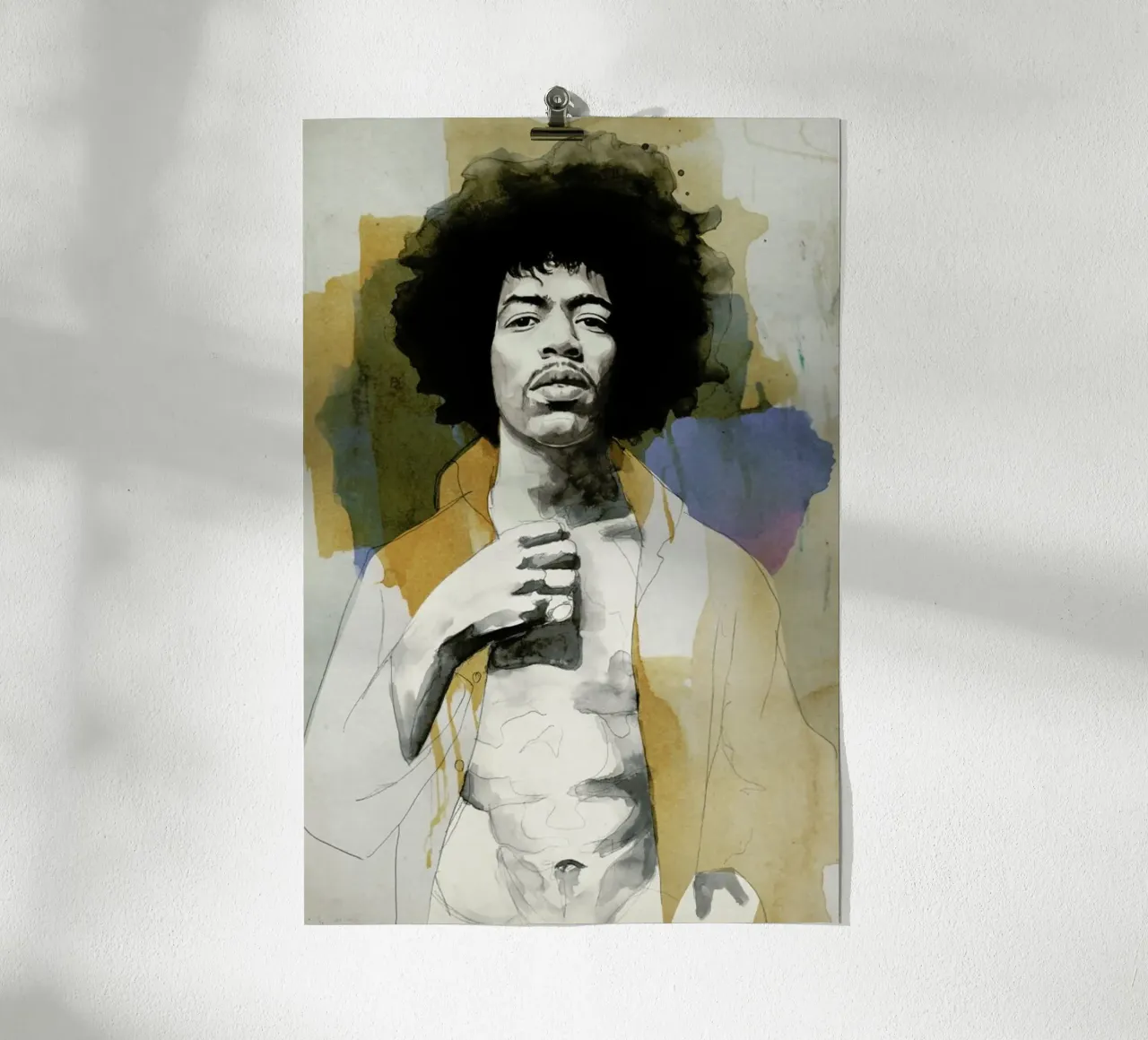 Jimi Hendrix poster van David Diehl
