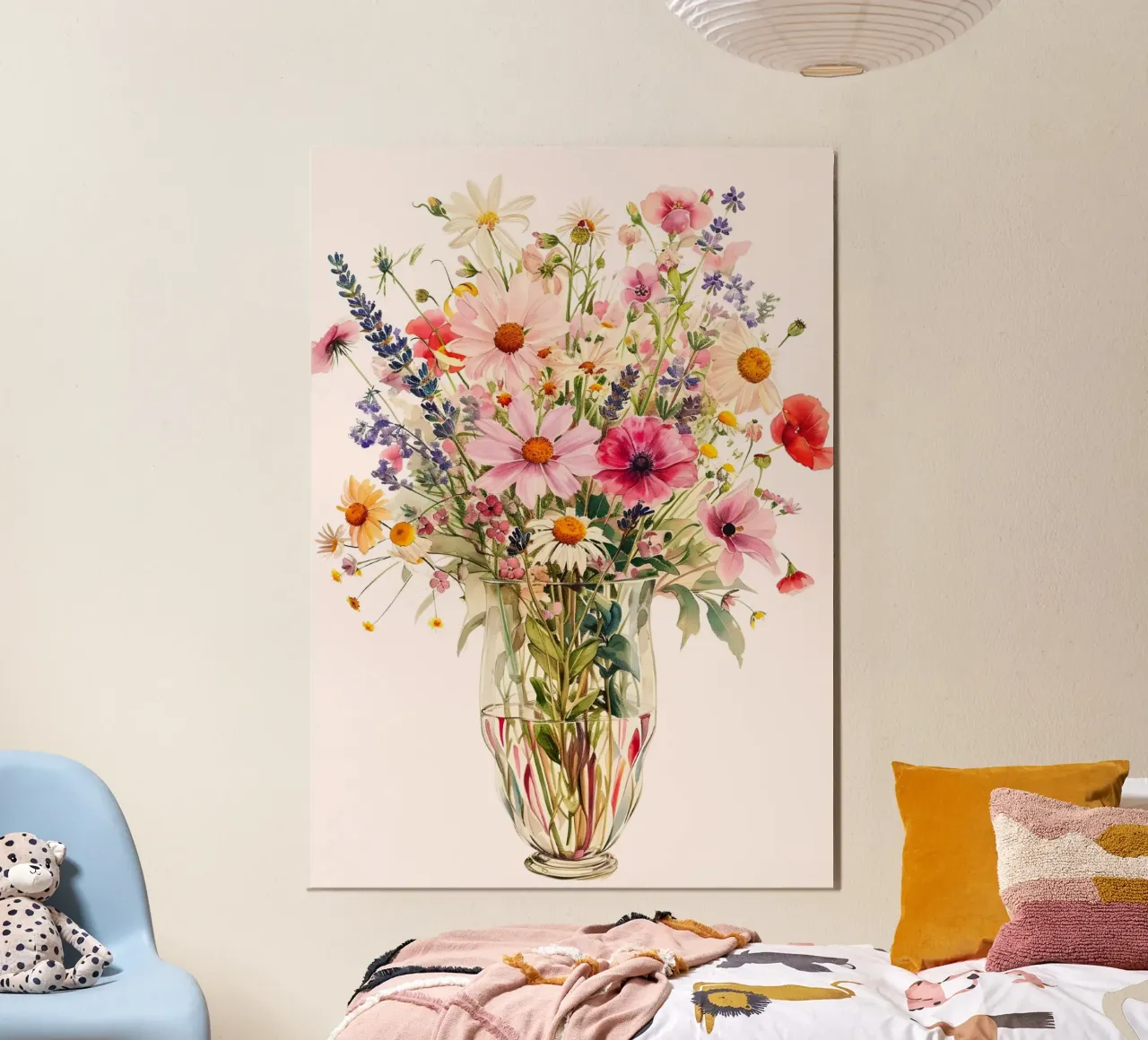Botanische Kunst "Wildblumenwiese" - Lebendig & zart Poster von ClubArt