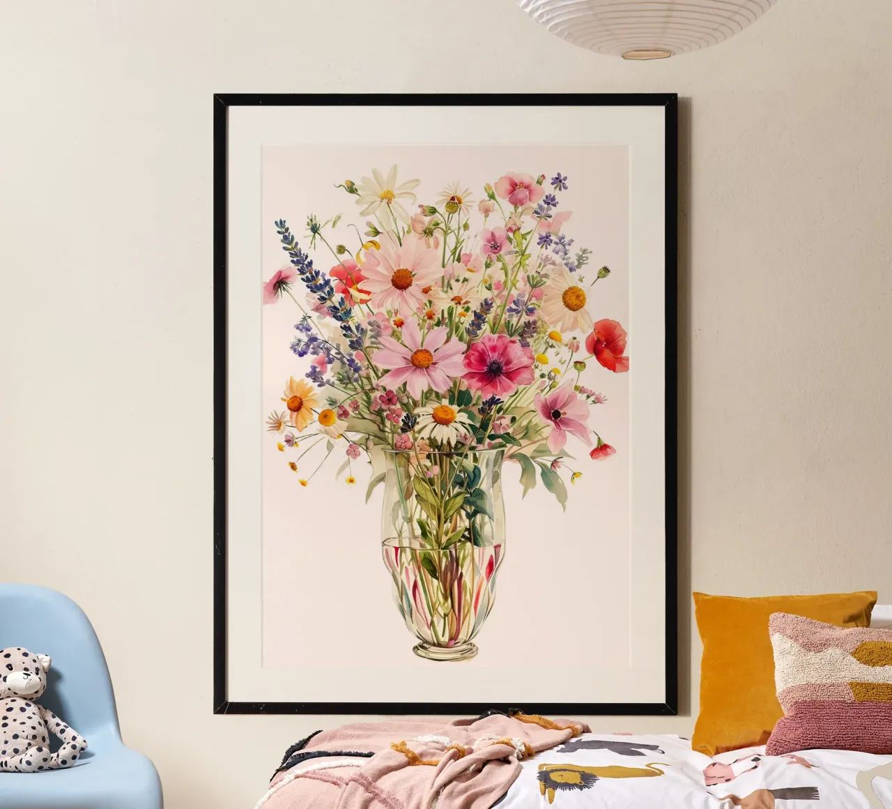 Botanische Kunst "Wildblumenwiese" - Lebendig & zart Poster von ClubArt