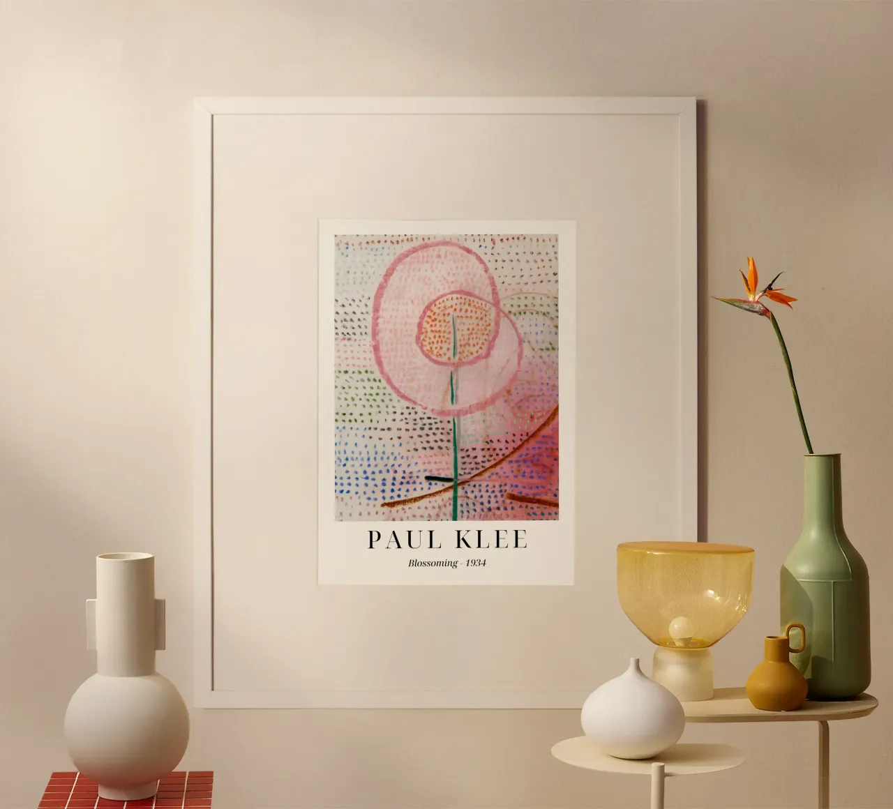 Paul Klee "Blossoming" Bauhaus Print - Abstracto Floral poster de ClubArt