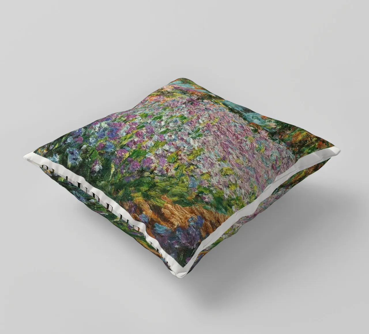 Claude Monet "Tuin van de kunstenaar" Impressionistisch meesterwerk kussen van ClubArt