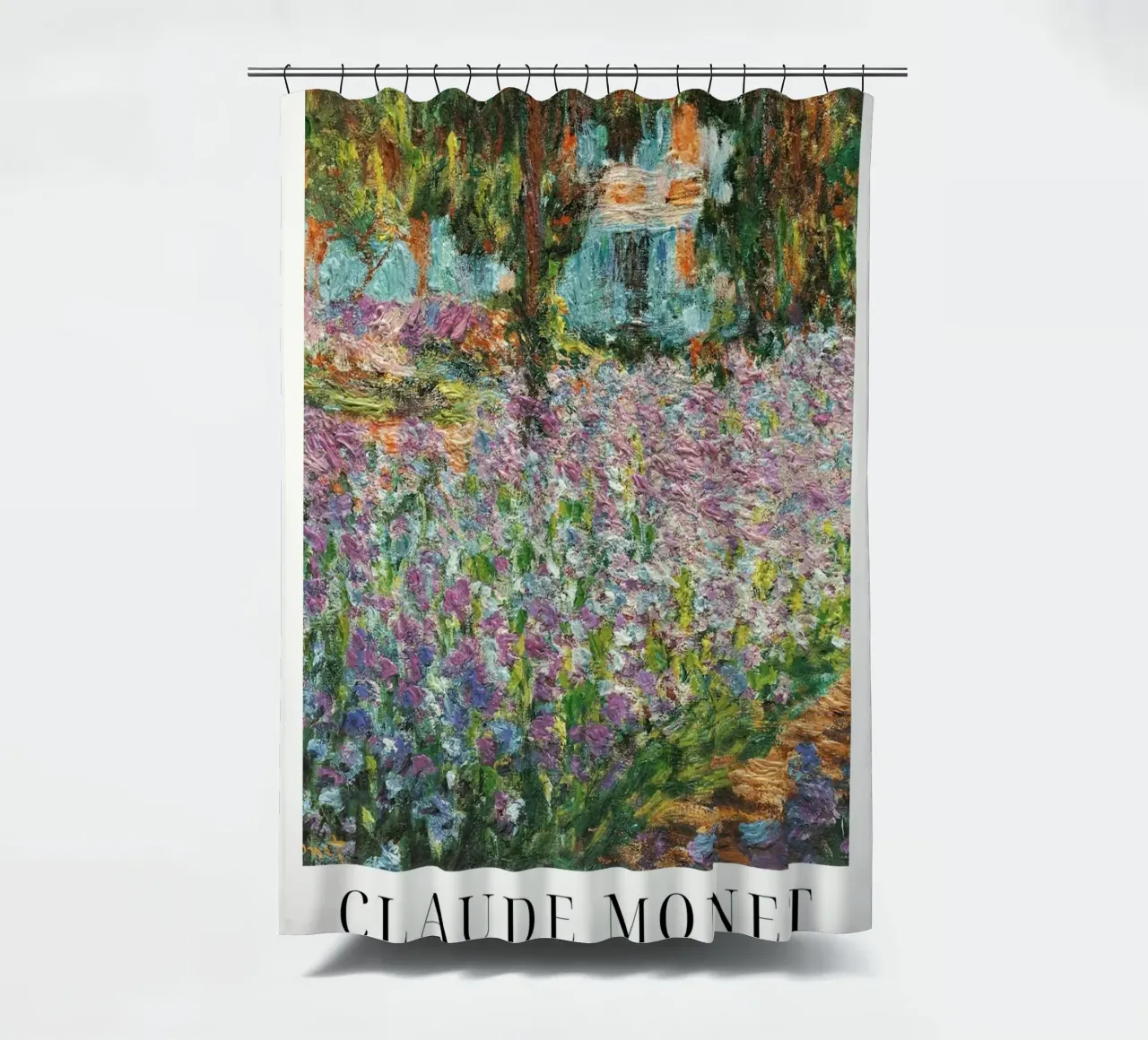 Claude Monet "Jardin d'artiste" Chef-d'oeuvre impressionniste rideau de douche de ClubArt