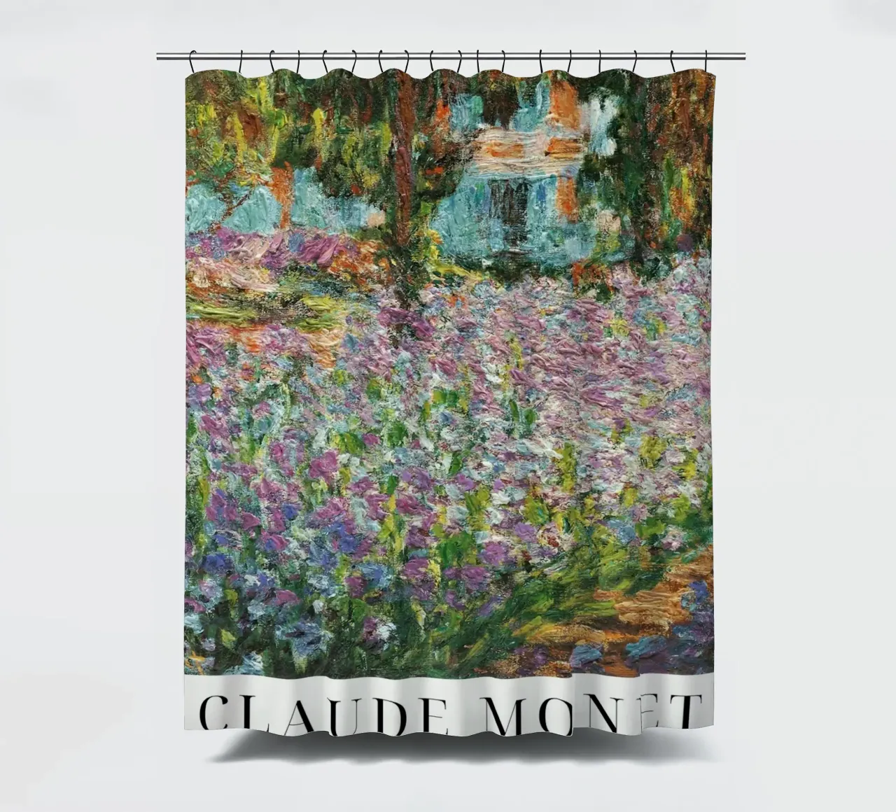 Claude Monet "Jardin d'artiste" Chef-d'oeuvre impressionniste rideau de douche de ClubArt