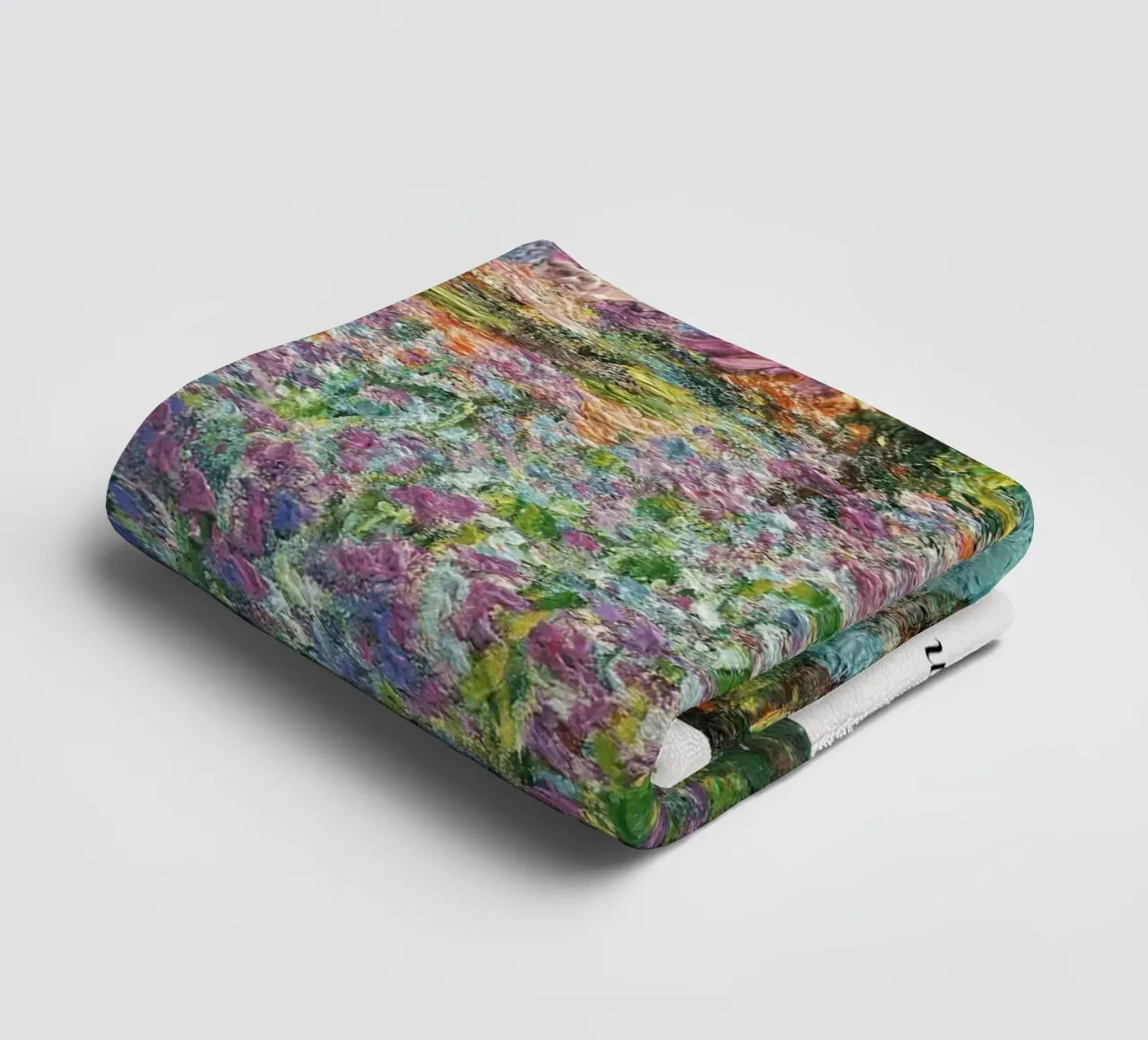 Claude Monet "Jardin d'artiste" Chef-d'oeuvre impressionniste serviette de bain de ClubArt