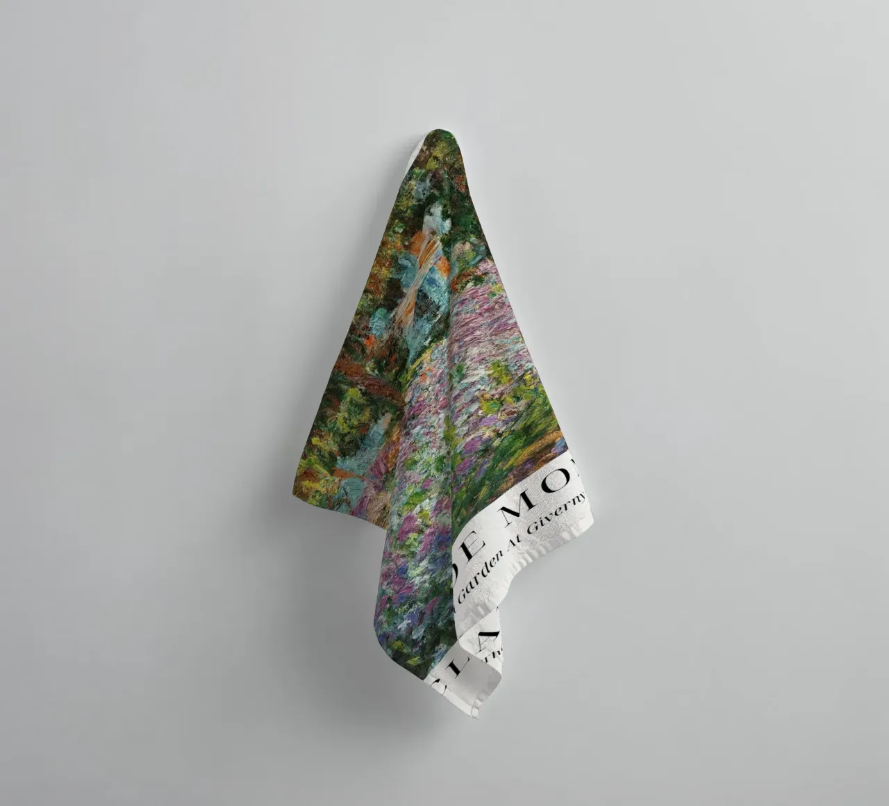 Claude Monet "Jardin d'artiste" Chef-d'oeuvre impressionniste serviette de bain de ClubArt