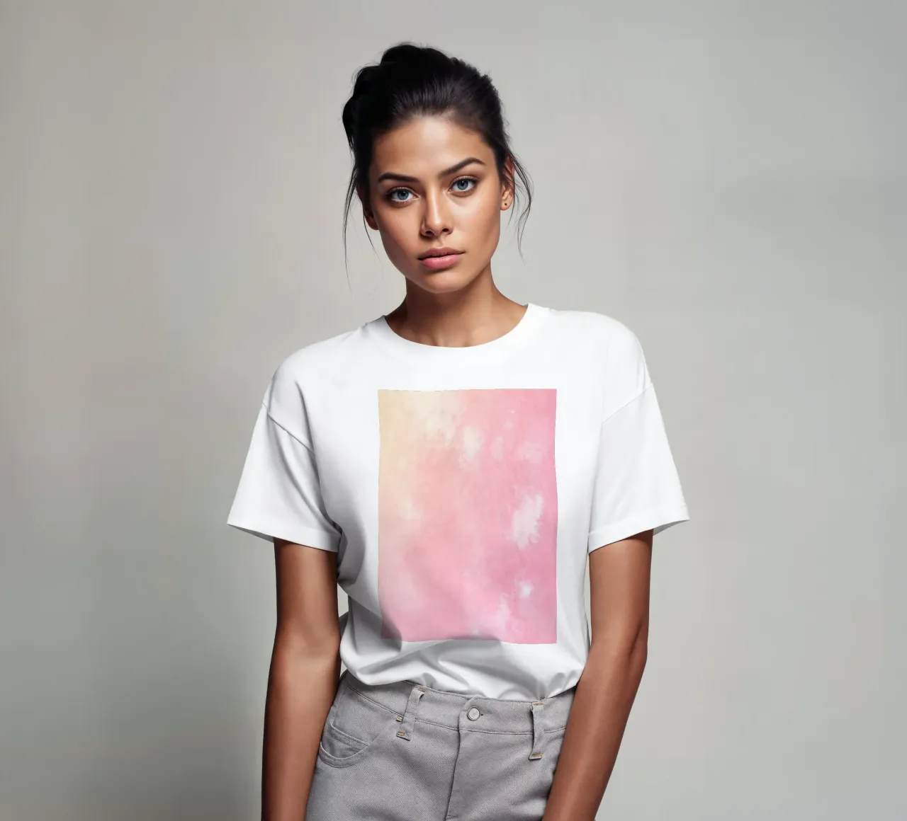 "Soft Pink Haze" Abstract Watercolor Texture - Serene & Calm t-shirt by ClubArt