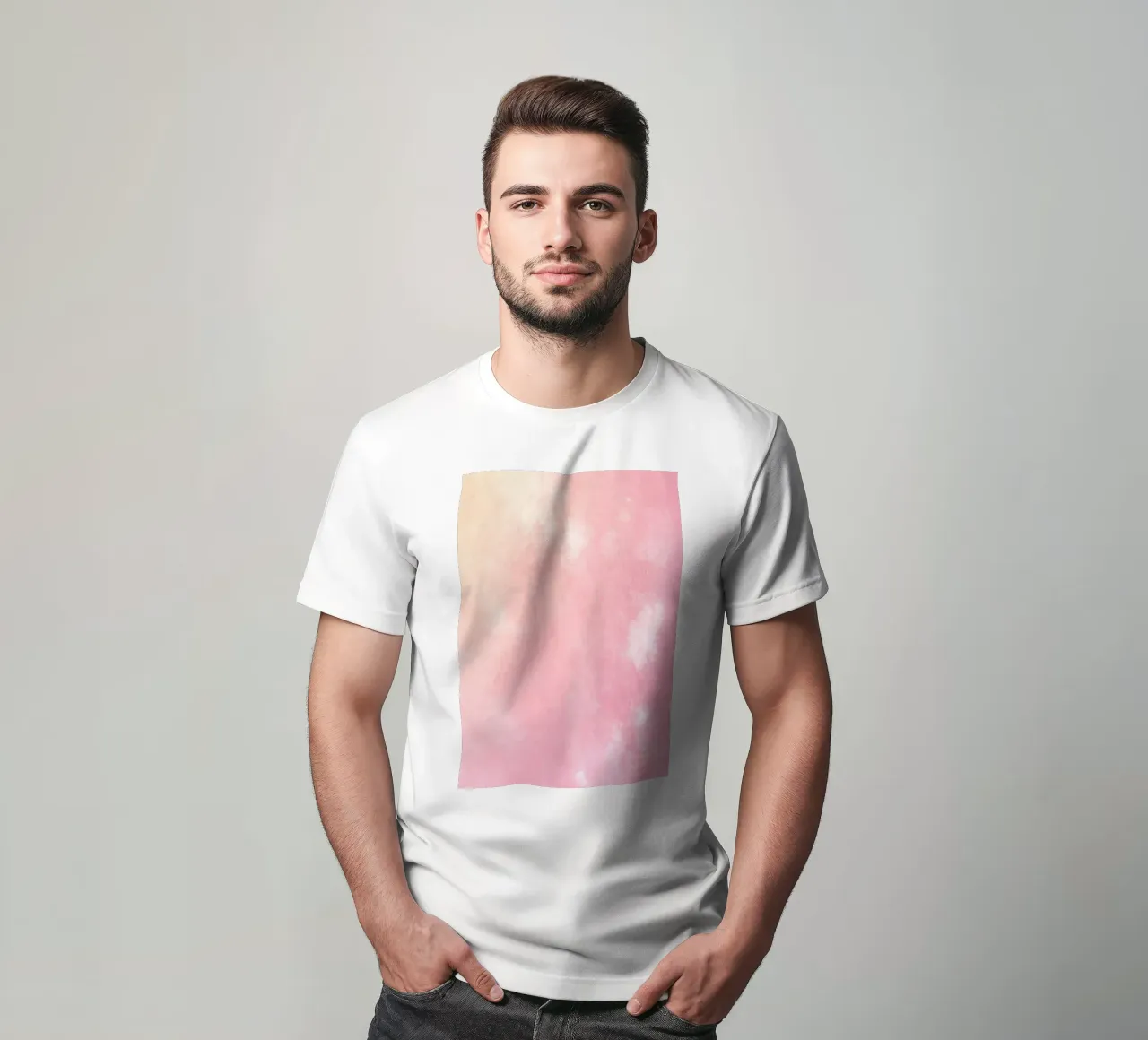 "Soft Pink Haze" Abstract Watercolor Texture - Serene & Calm t-shirt by ClubArt