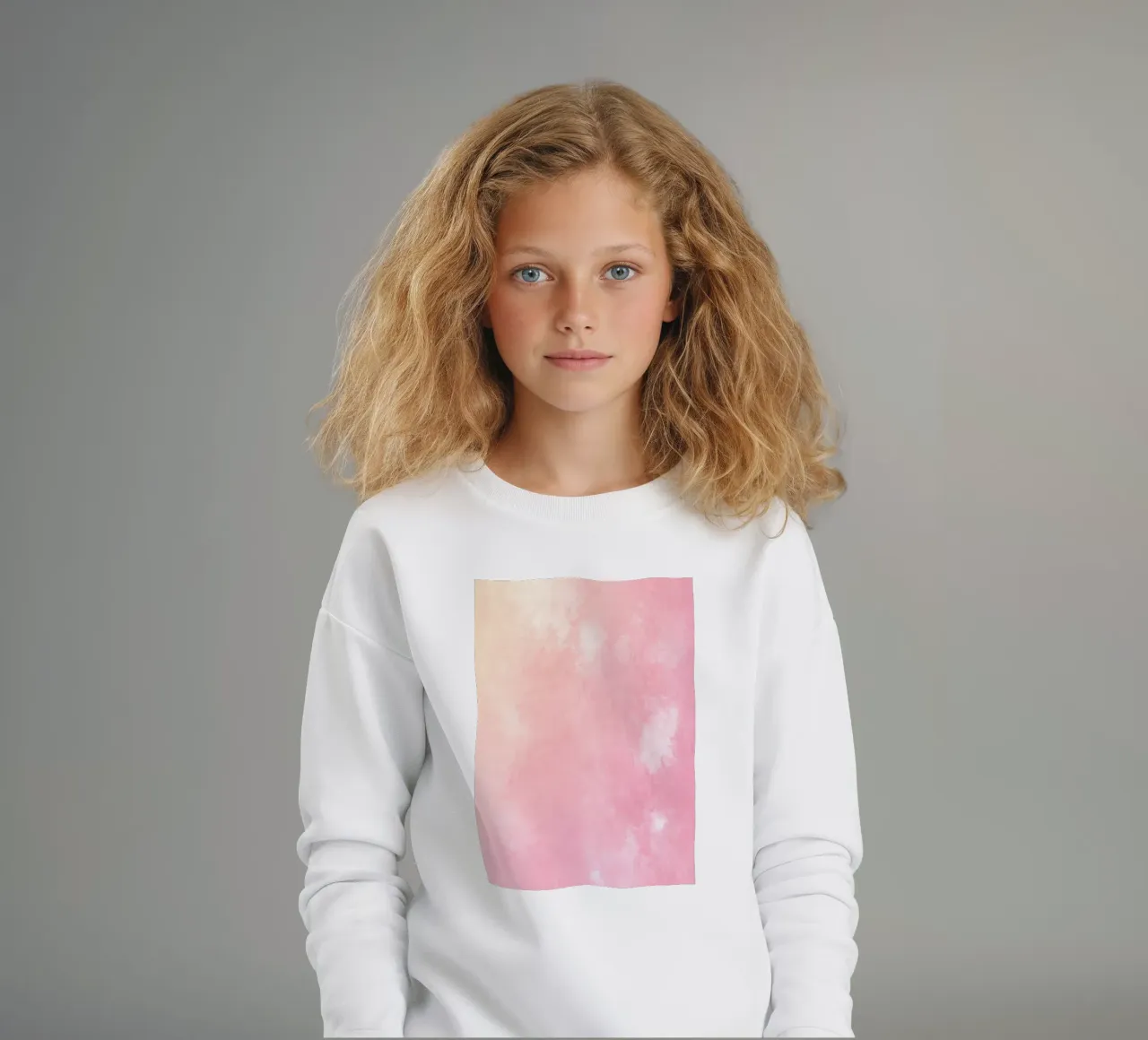 Texture astratta ad acquerello "Soft Pink Haze" - Sereno e tranquillo felpa bambino da ClubArt
