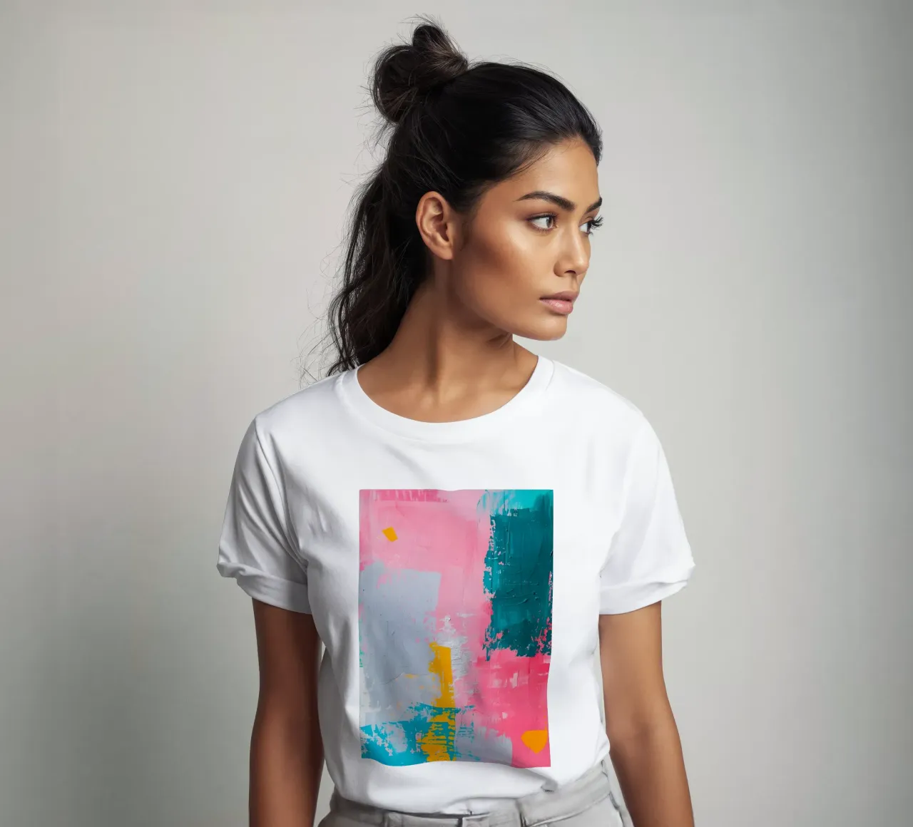 "Urban Canvas" Abstract Expressionist Art - Textured & Bold t-shirt by ClubArt