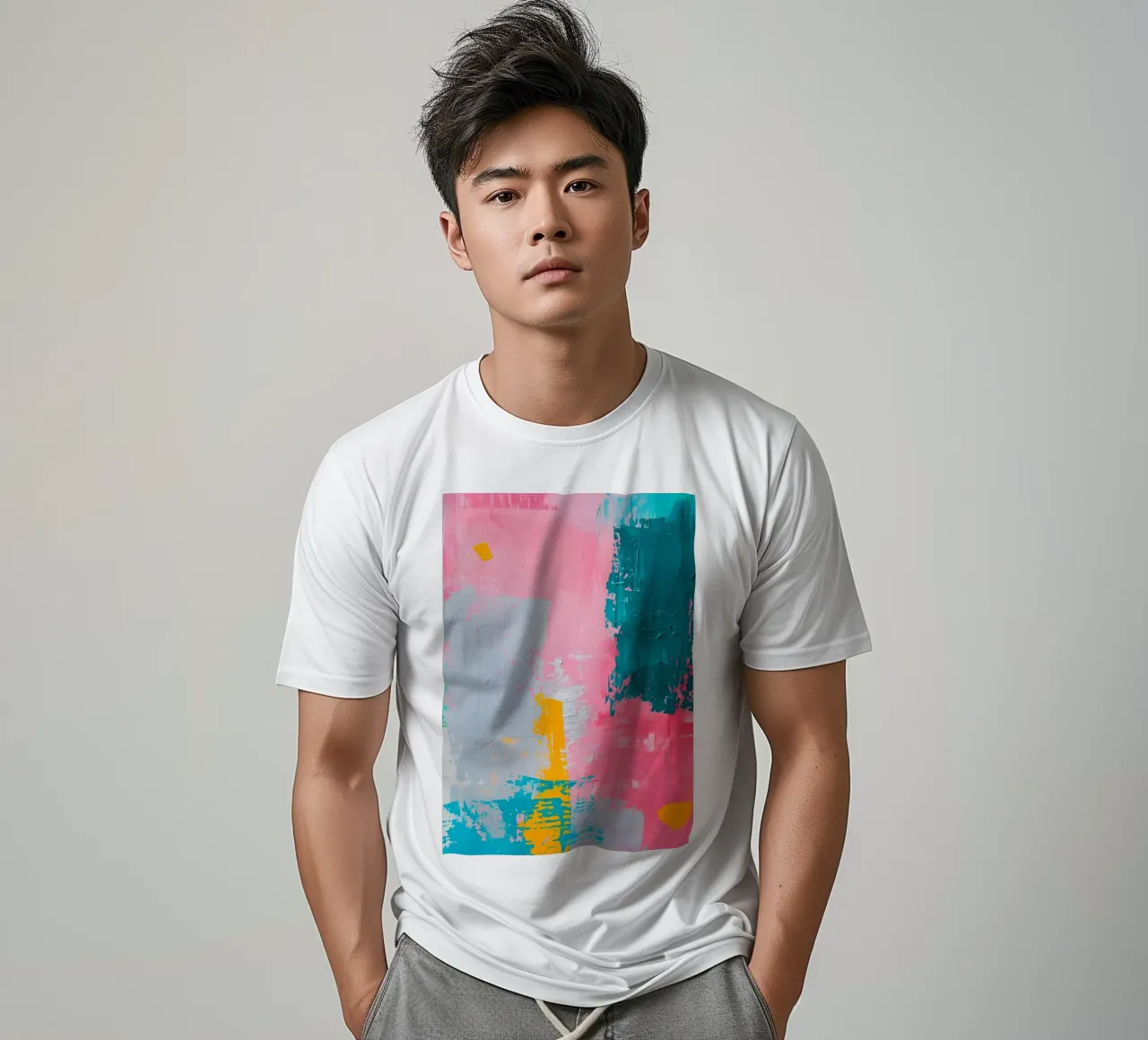 "Urban Canvas" Abstract Expressionist Art - Textured & Bold t-shirt by ClubArt