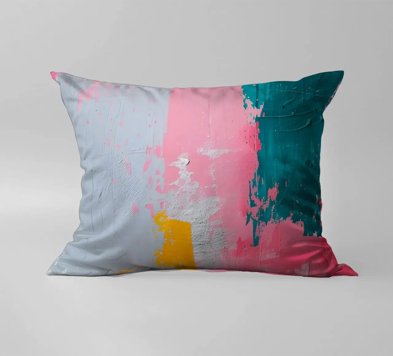 "Urban Canvas" Abstract Expressionist Art - Textured & Bold decorative cushion by ClubArt
