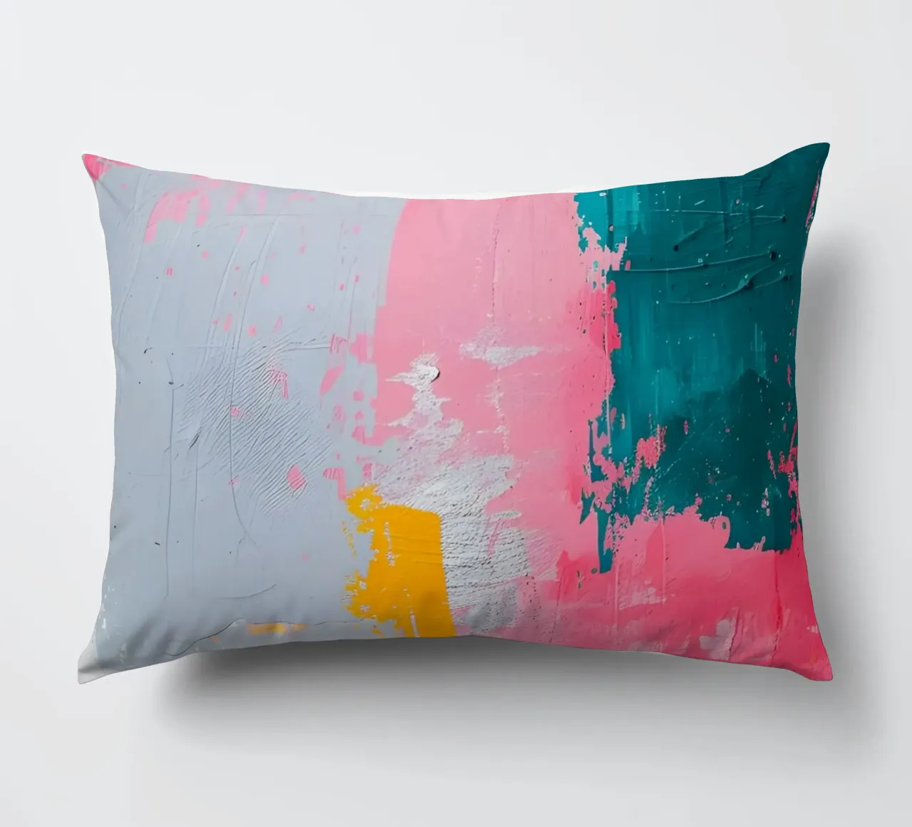 "Urban Canvas" Abstract Expressionist Art - Textured & Bold decorative cushion by ClubArt
